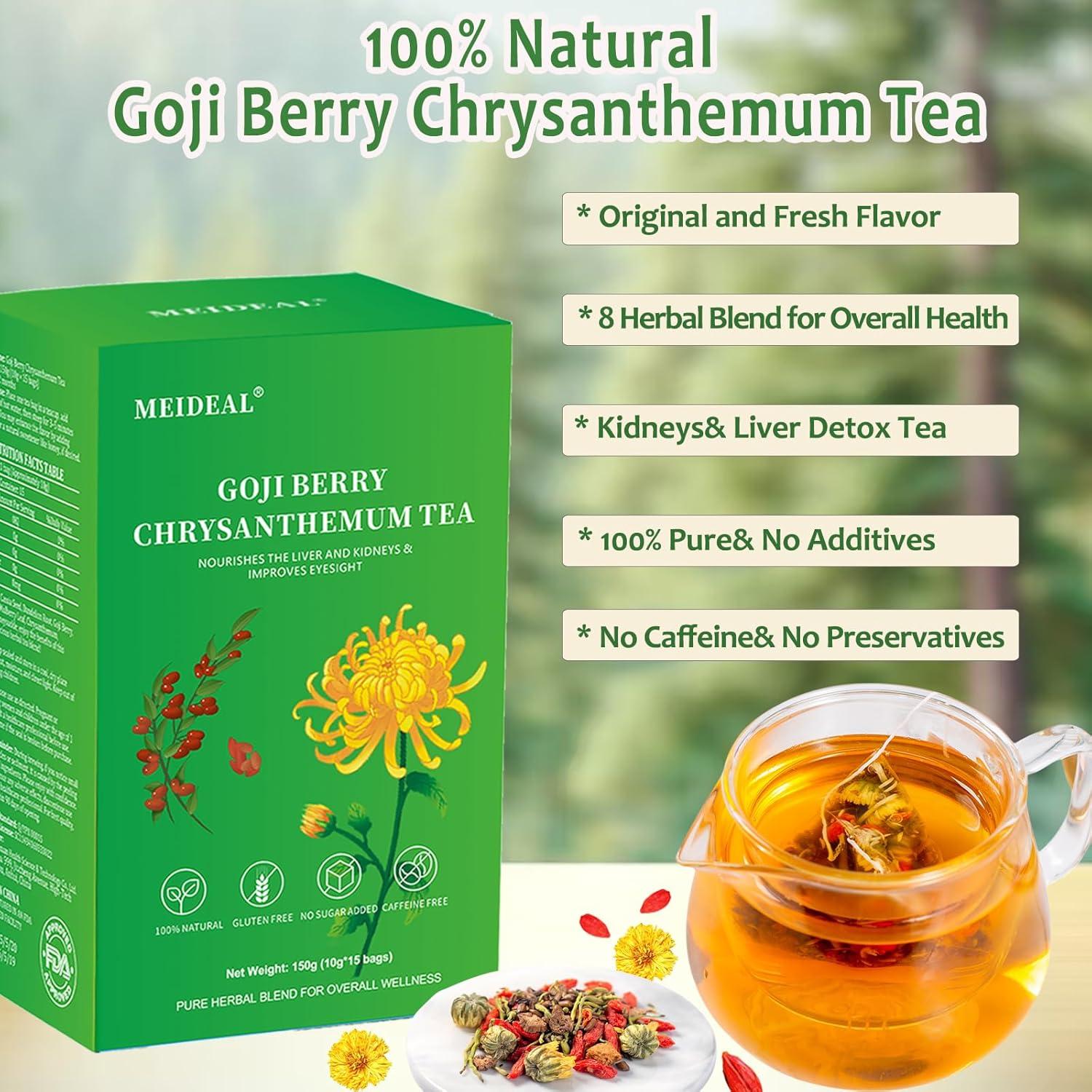 Té Herbal Meideal de Goji Berry y Crisantemo 15 Bolsitas
