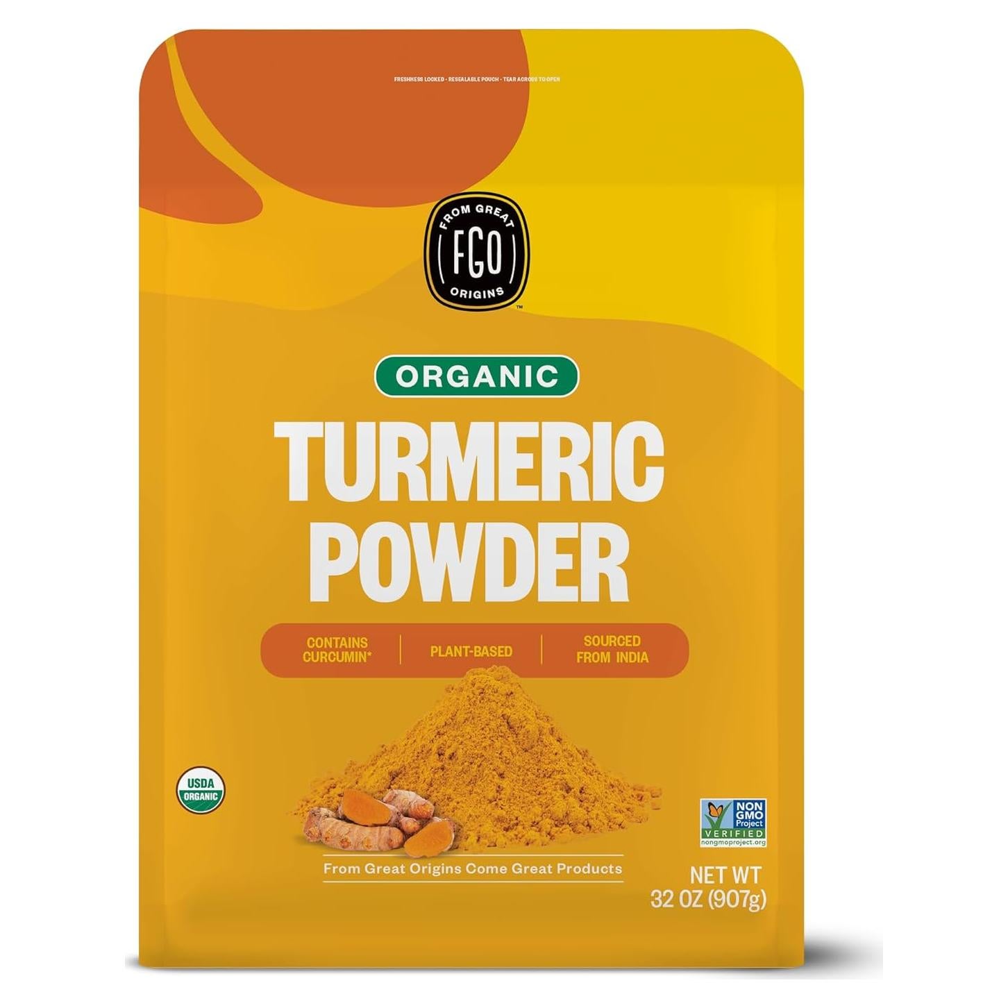 Polvo de Cúrcuma Orgánico FGO 907g Bolsa Resellable India