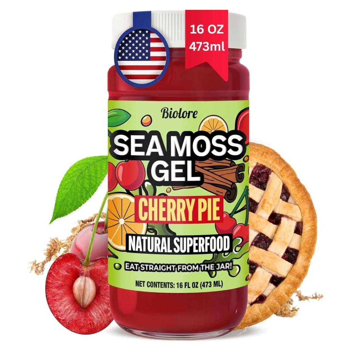 Gel de Musgo Marino Biolore 16 oz Pastel de Cereza Vegano