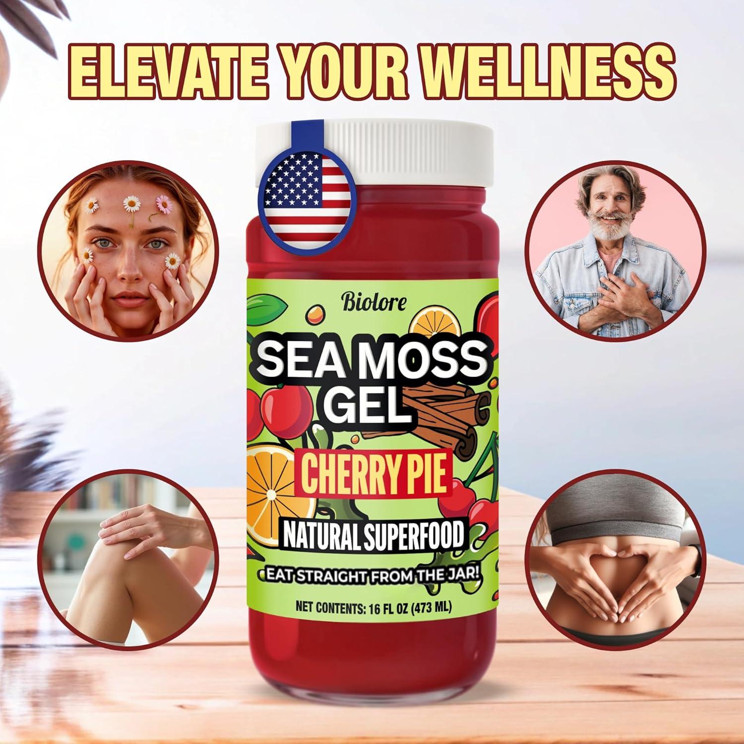 Gel de Musgo Marino Biolore 16 oz Pastel de Cereza Vegano