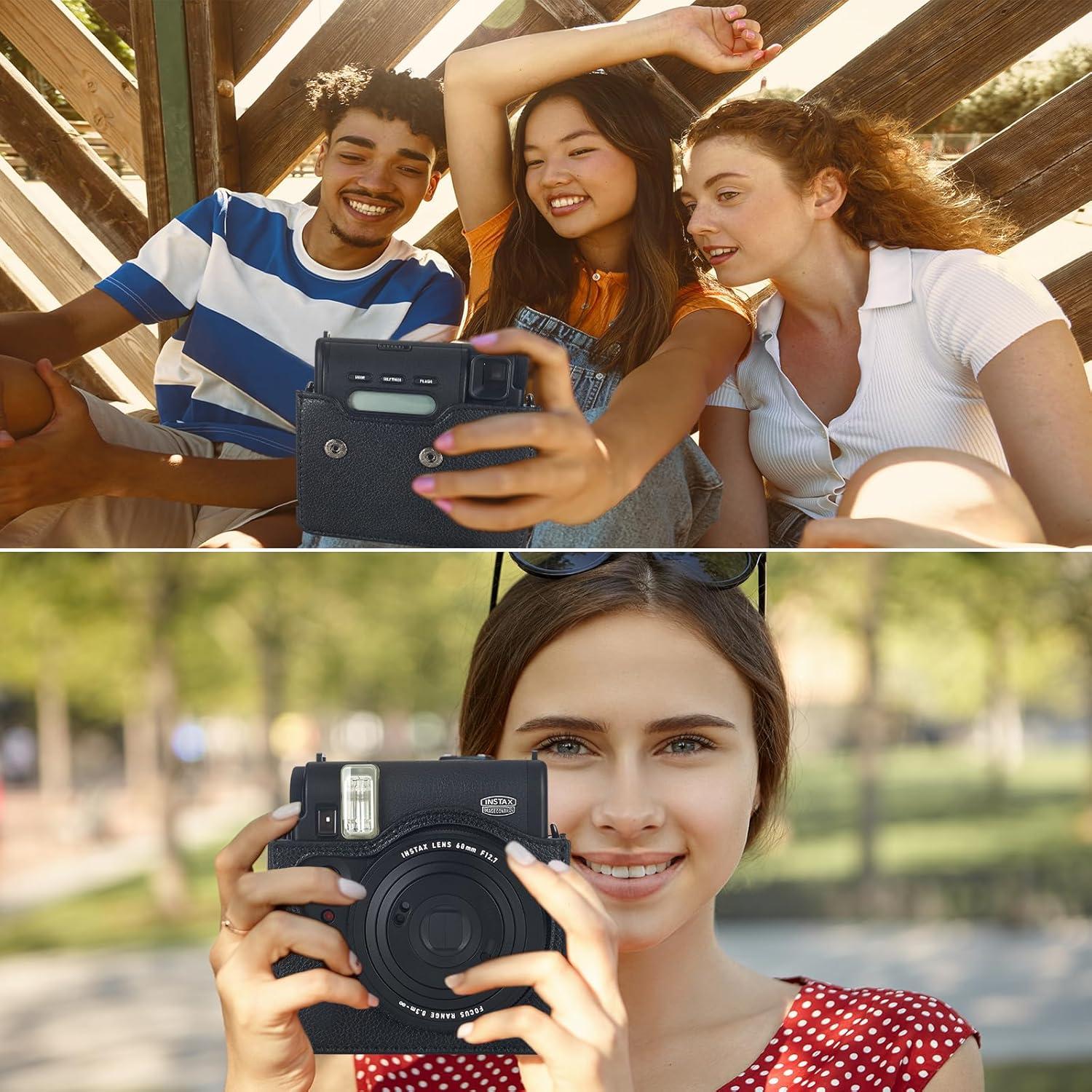 Funda Protectora Phetium para Fujifilm Instax Mini 99 - Cuero PU Negro