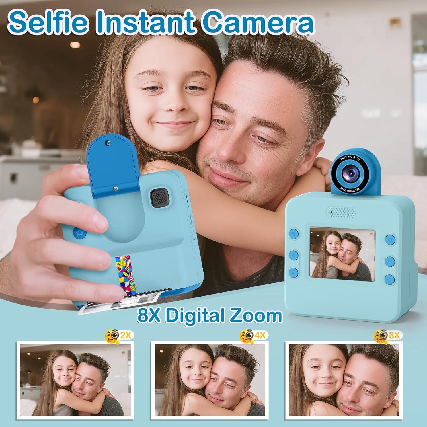 Cámara Instantánea Digital para Niños Nreonrick Azul 32GB