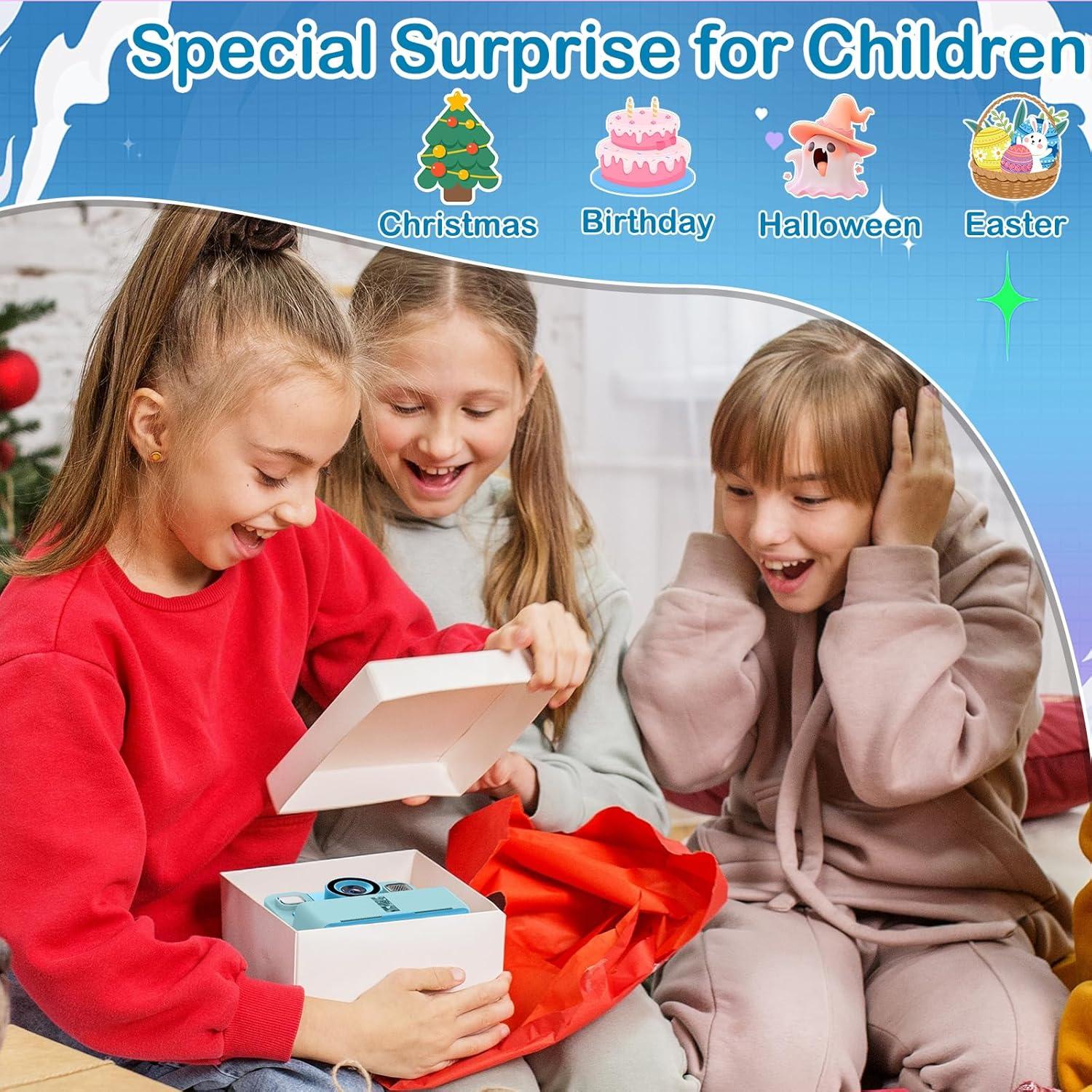 Cámara Instantánea Digital para Niños Nreonrick Azul 32GB