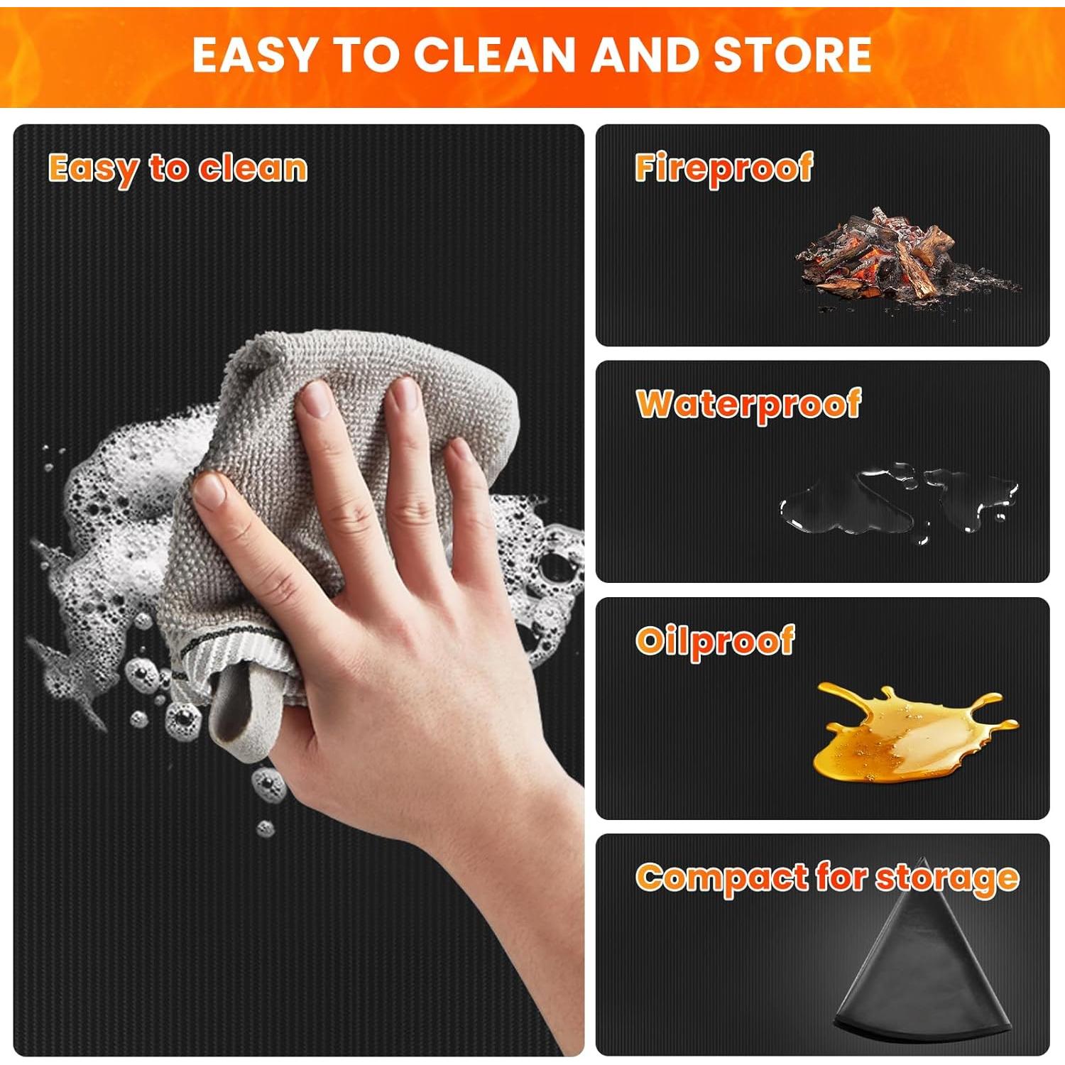 Tapete para Fogata Rymtox 106.68 cm Doble Cara Impermeable