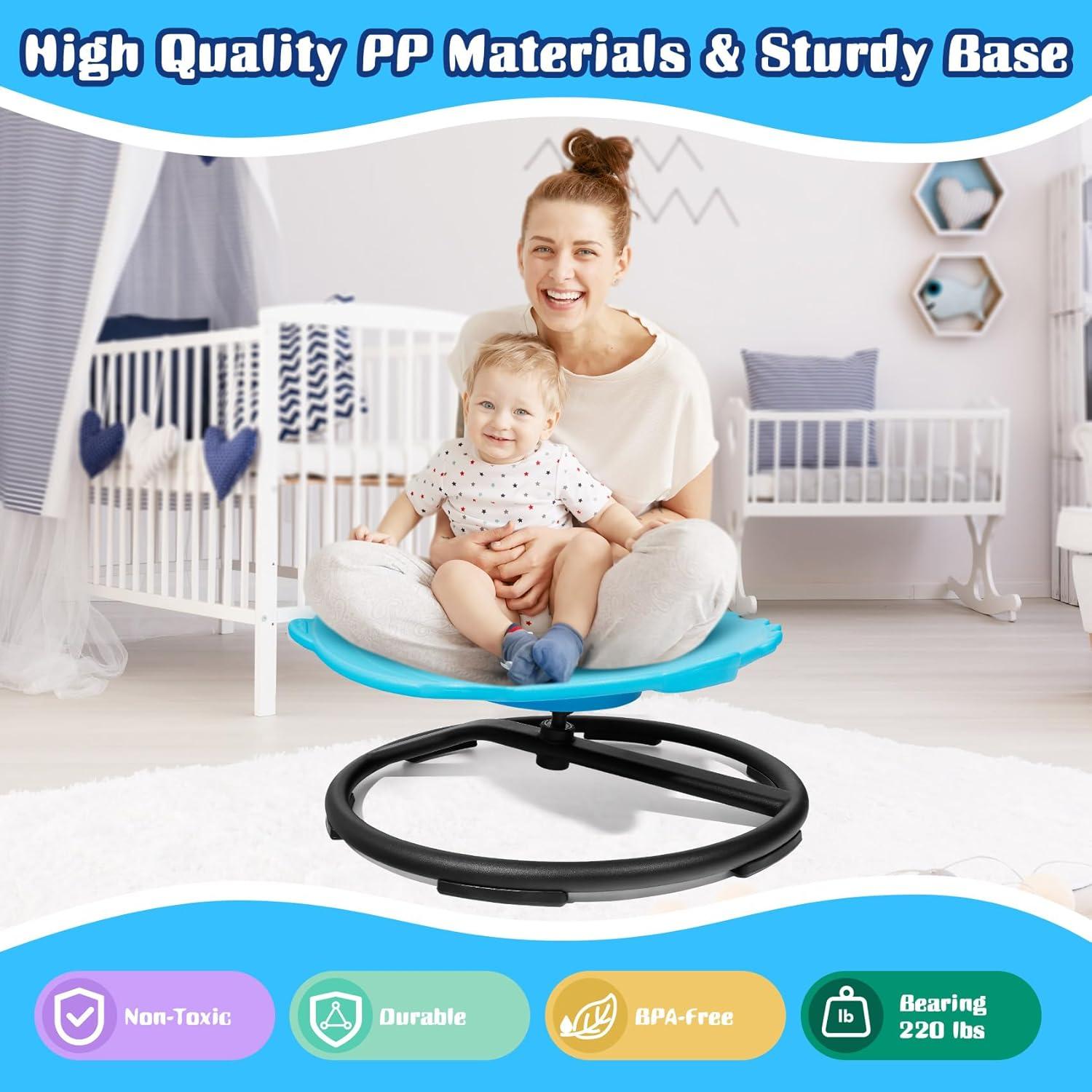 Silla Giratoria Sensorial UHCEMT Azul para Niños Autistas