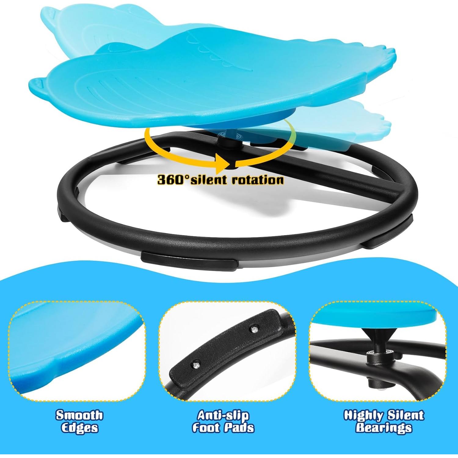 Silla Giratoria Sensorial UHCEMT Azul para Niños Autistas