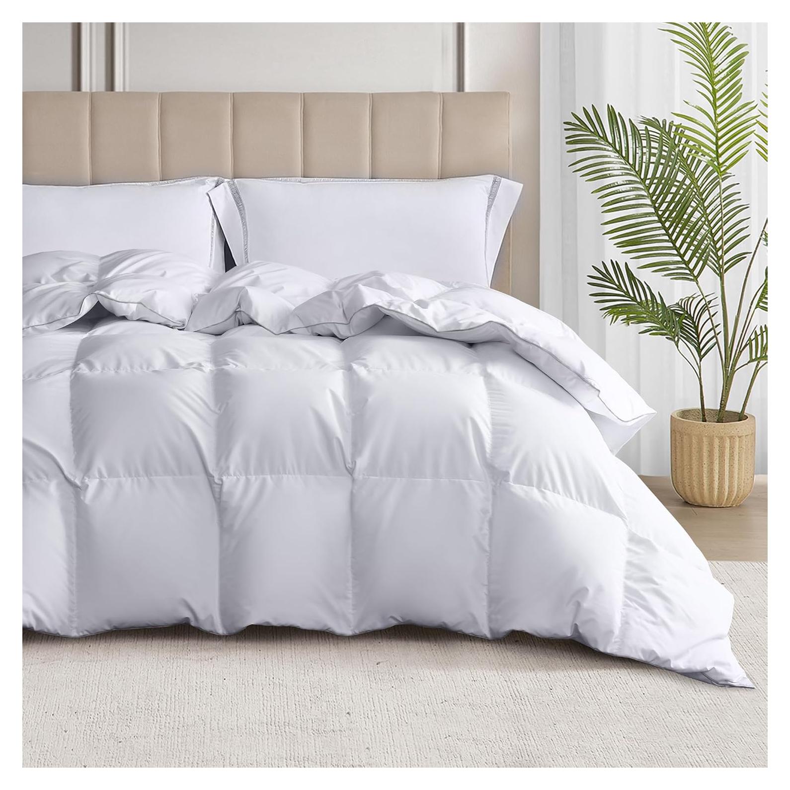 Edredón de Plumas de Ganso Martha Stewart Individual 100% Algodón