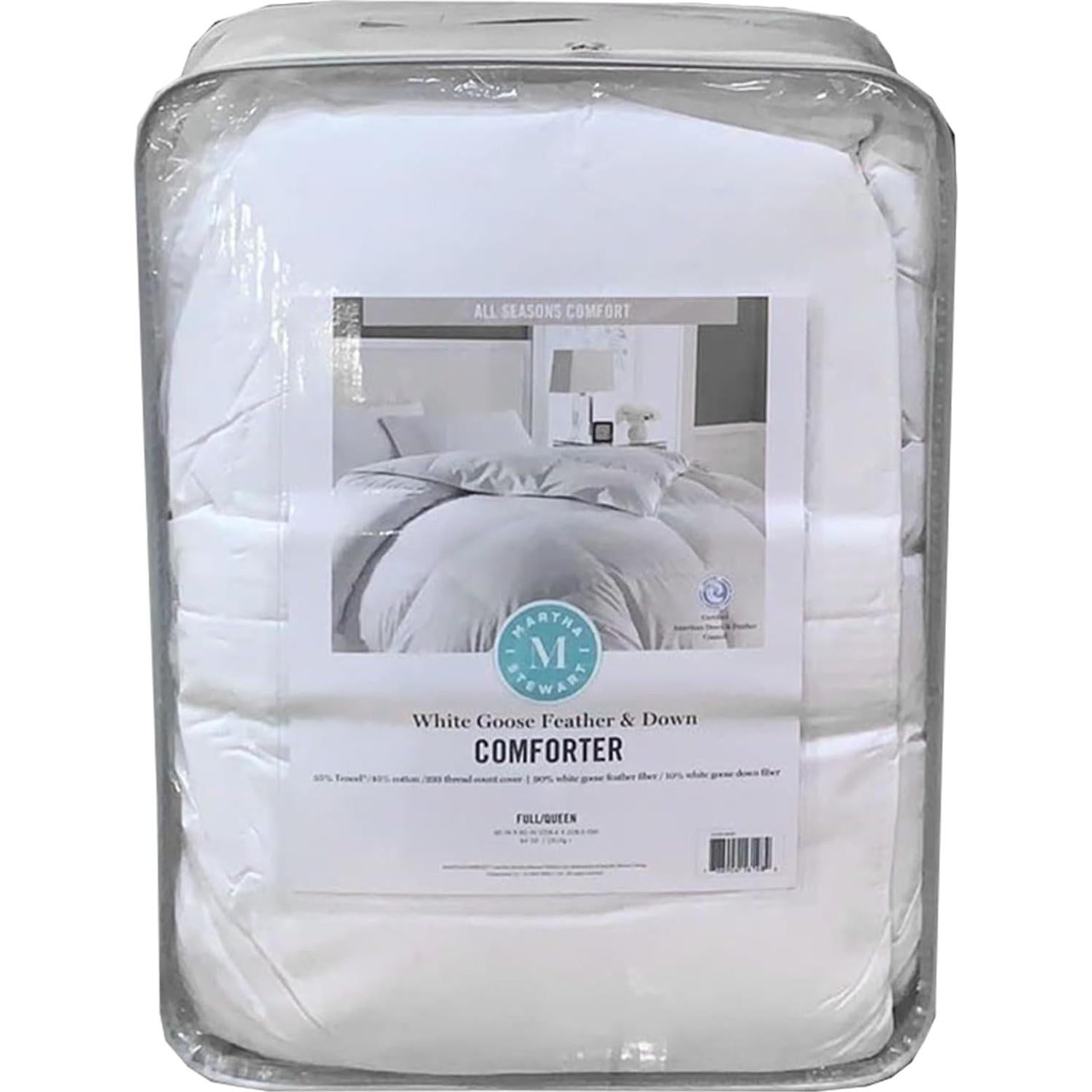 Edredón de Plumas de Ganso Martha Stewart Individual 100% Algodón