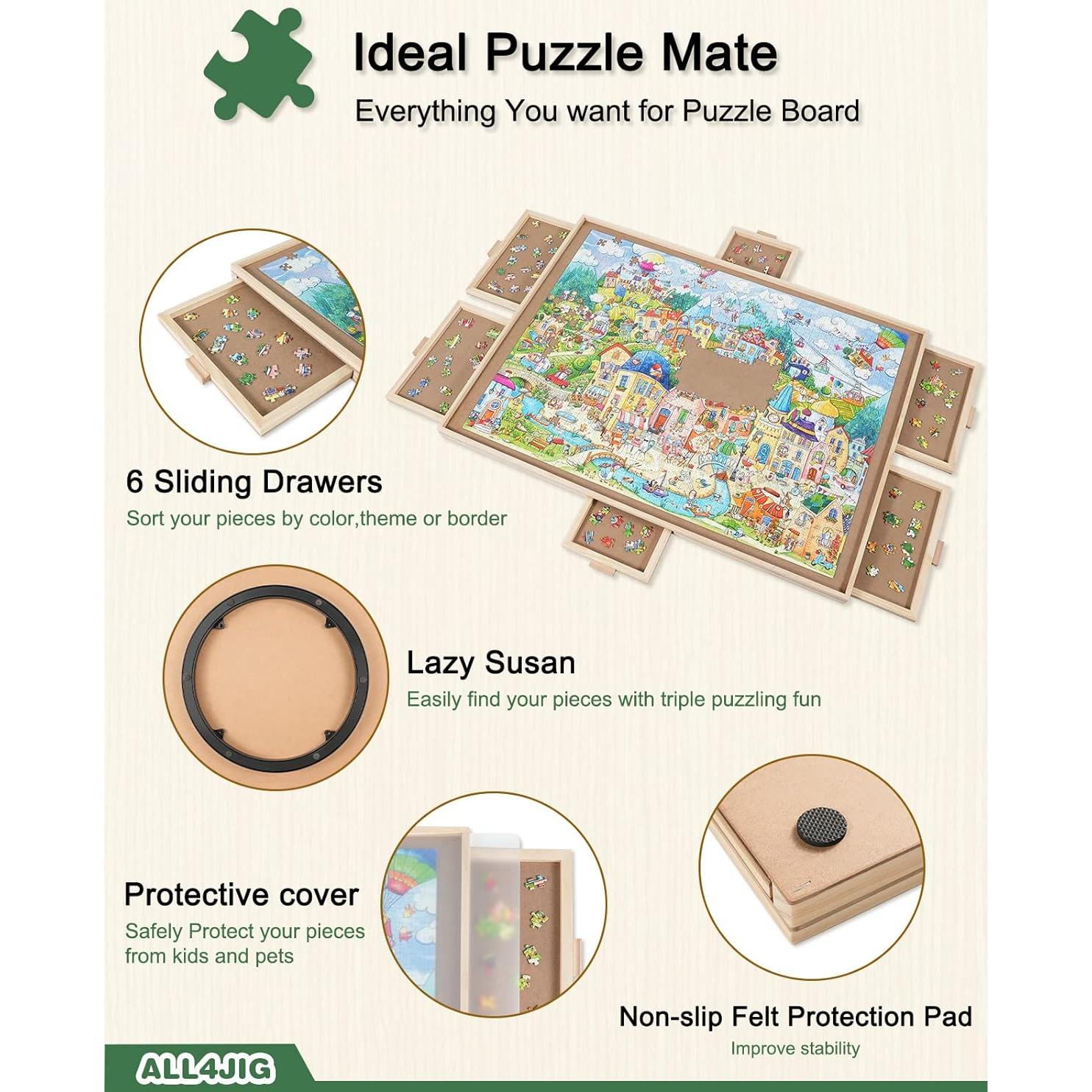 Mesa de Rompecabezas ALL4JIG 1500 Piezas con 6 Cajones