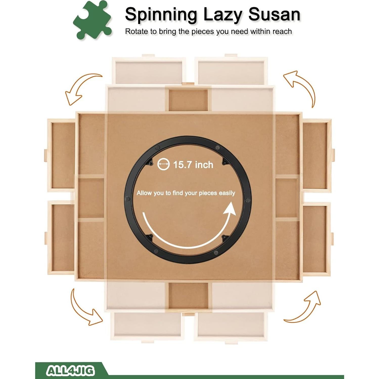 Mesa de Rompecabezas ALL4JIG 1500 Piezas con 6 Cajones