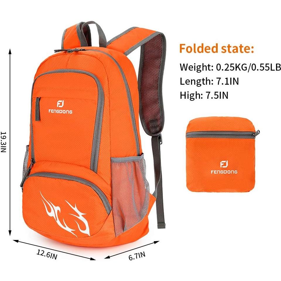 Mochila Plegable Impermeable FENGDONG 35L para Senderismo