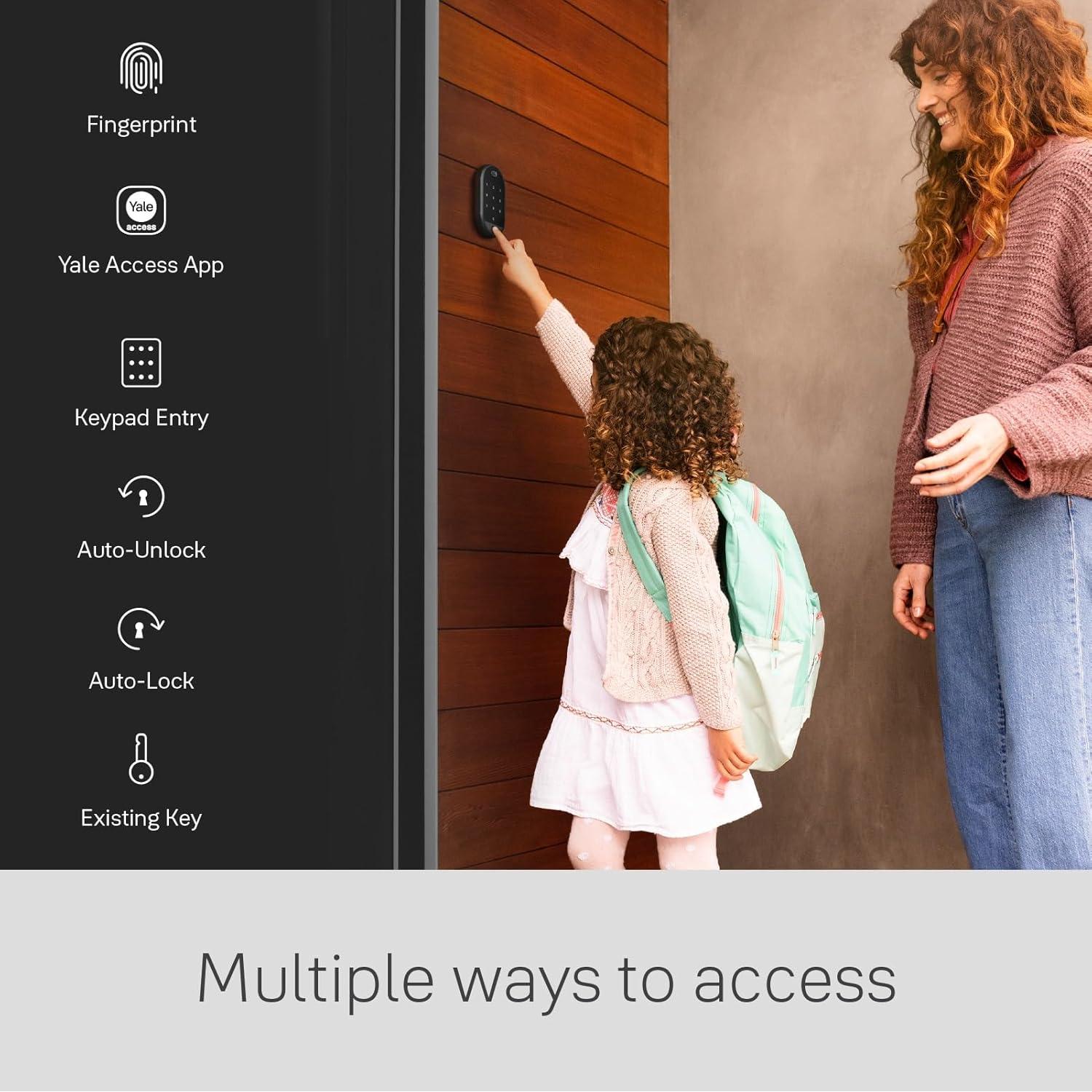 Cerradura Inteligente Wi-Fi Yale August con Teclado Táctil Negro