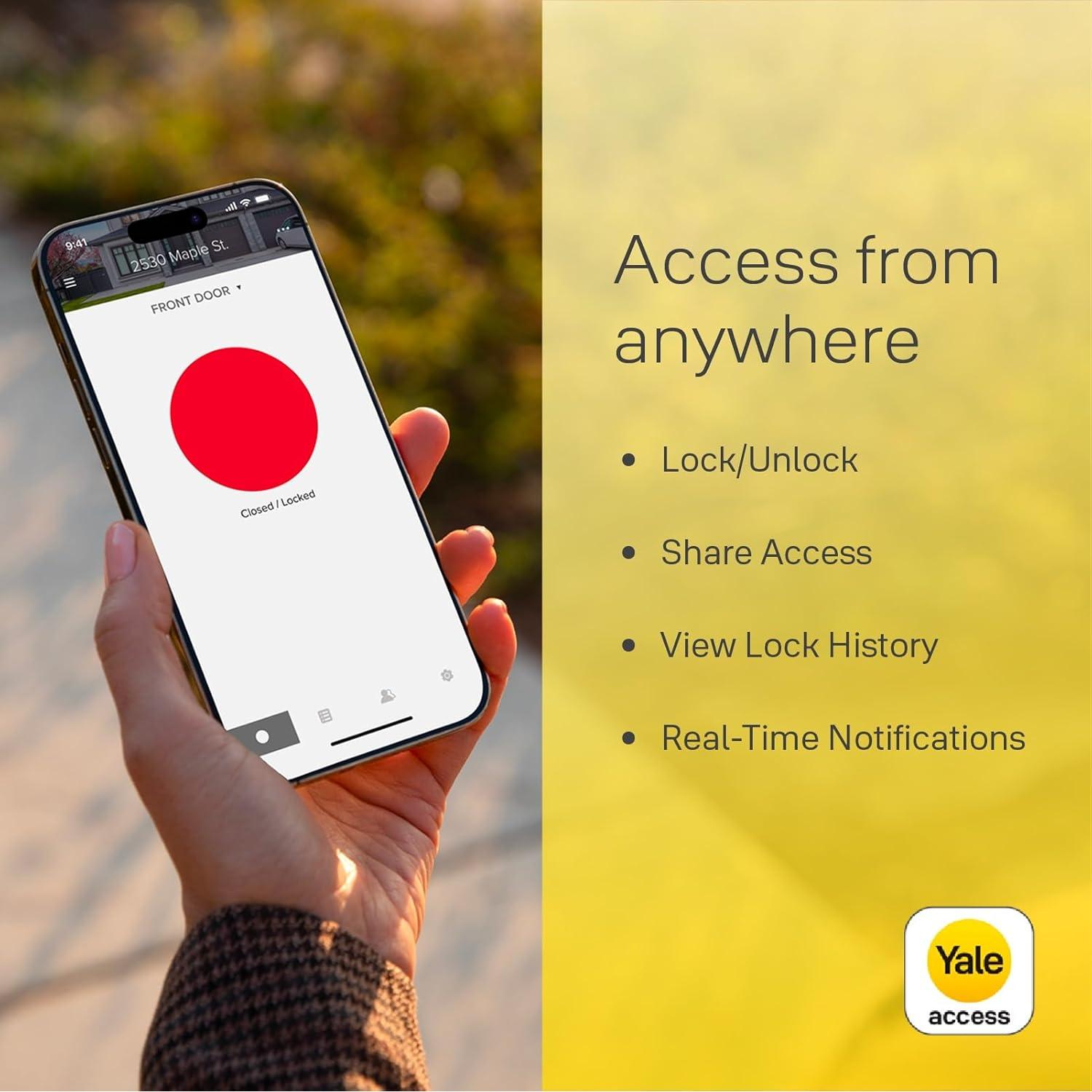 Cerradura Inteligente Wi-Fi Yale August con Teclado Táctil Negro