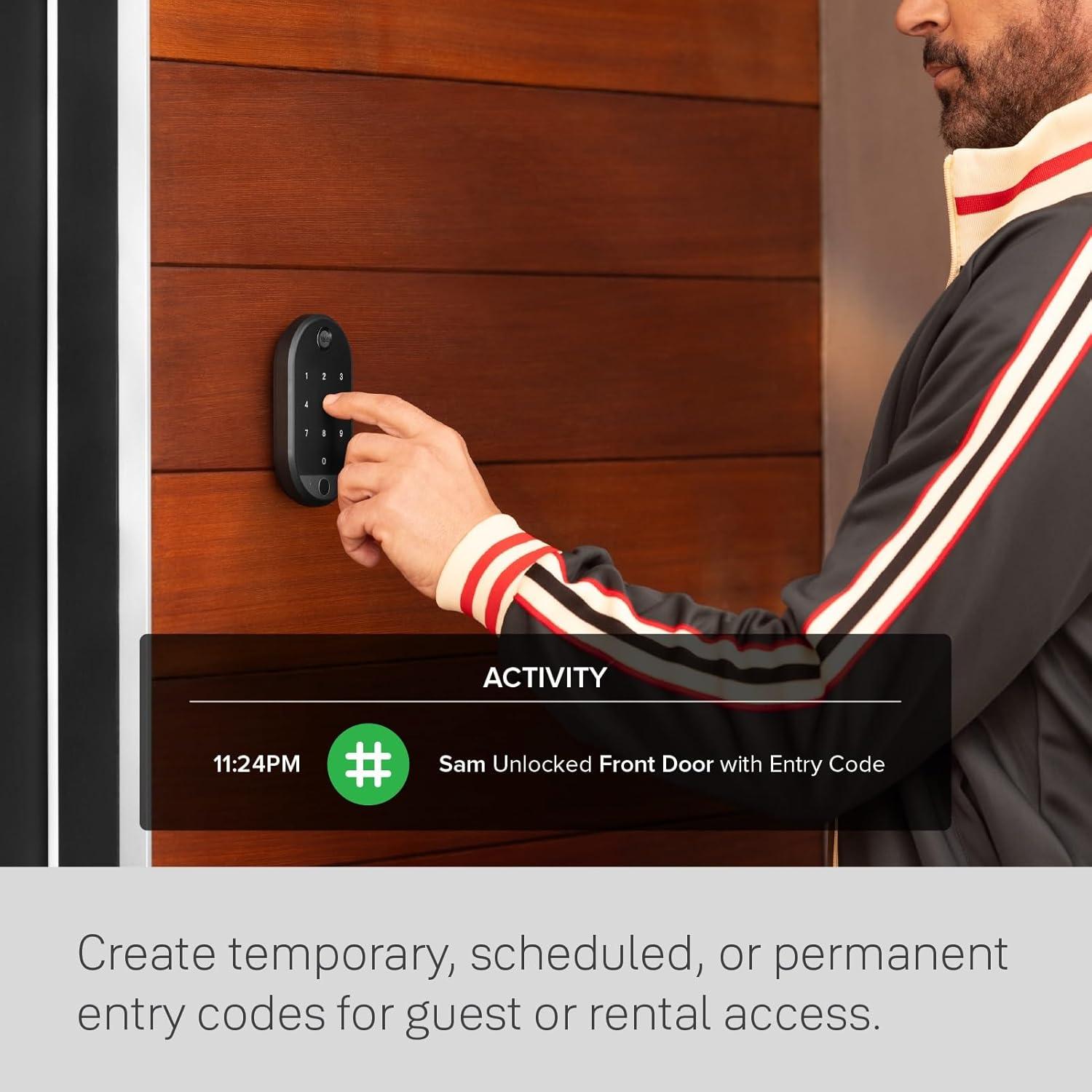 Cerradura Inteligente Wi-Fi Yale August con Teclado Táctil Negro