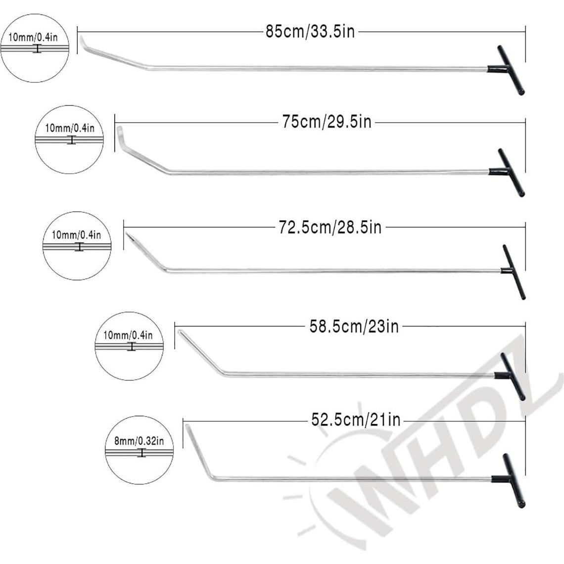 Kit de Herramientas de Reparación de Abolladuras WHDZ 11Pcs