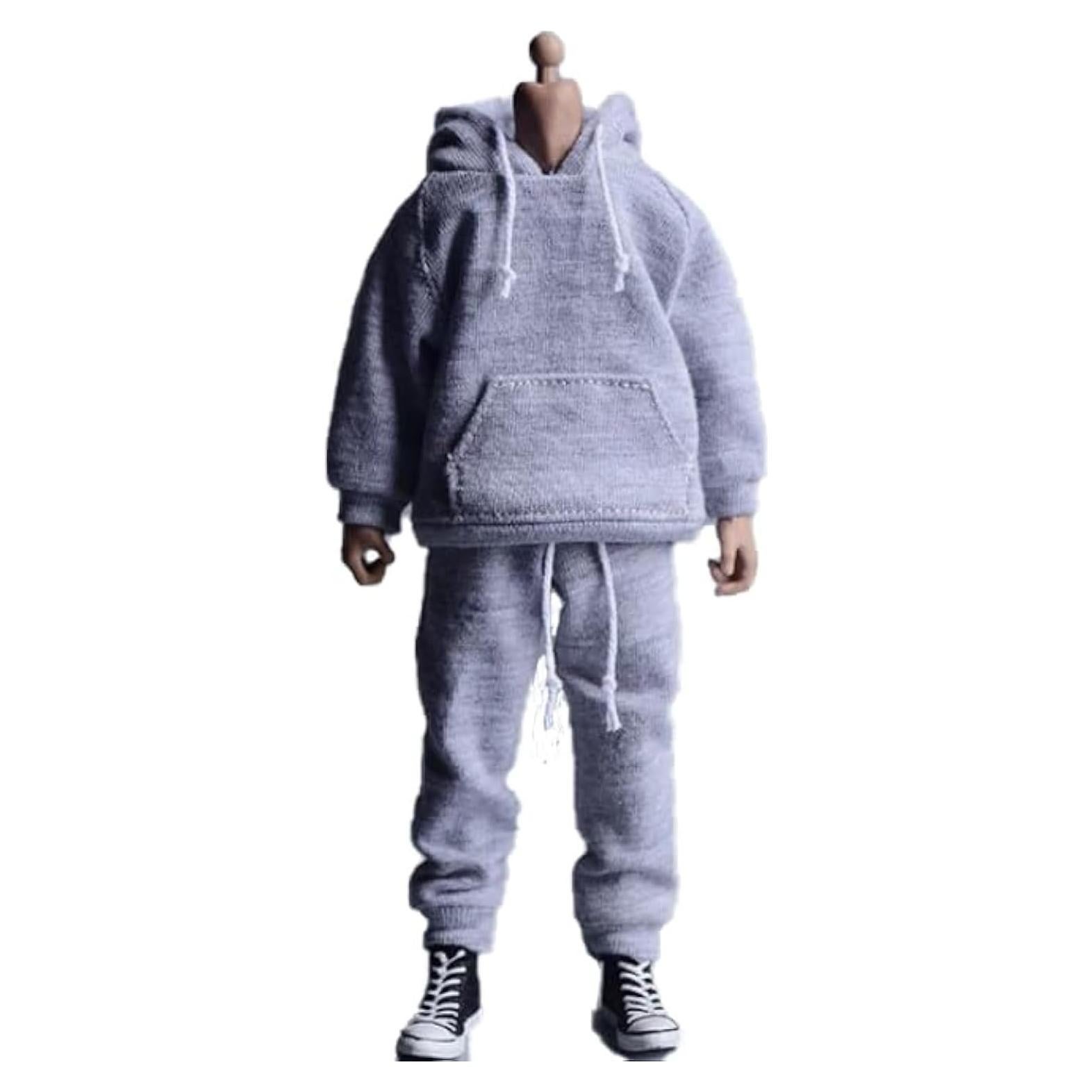 Ropa Deportiva Diaria para Muñeco 1/12 Meetoget Gris