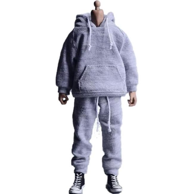 Ropa Deportiva Diaria para Muñeco 1/12 Meetoget Gris