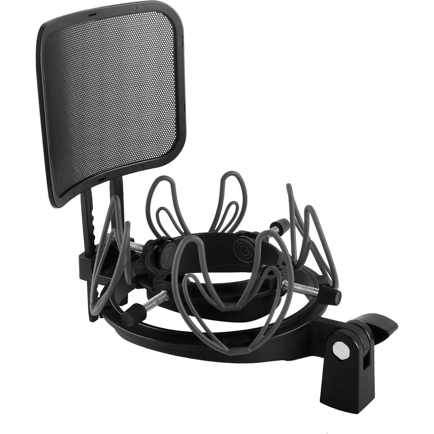 Soporte de micrófono antivibración SUUNTOK con filtro anti-pop