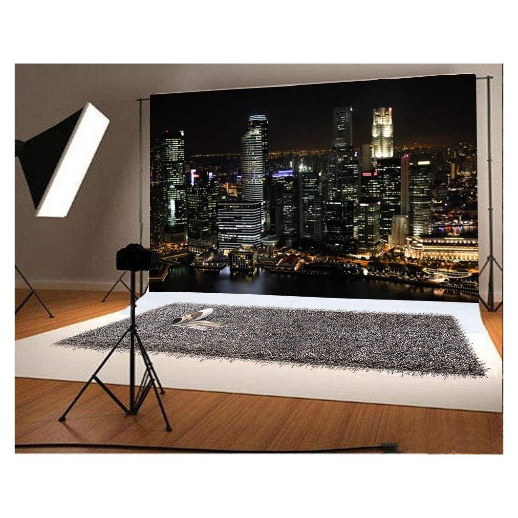Fondo de Fotografía Laeacco 2.2x1.5m Ciudad Nocturna