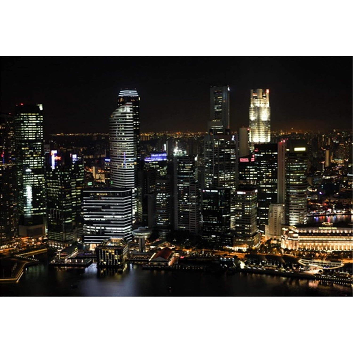 Fondo de Fotografía Laeacco 2.2x1.5m Ciudad Nocturna