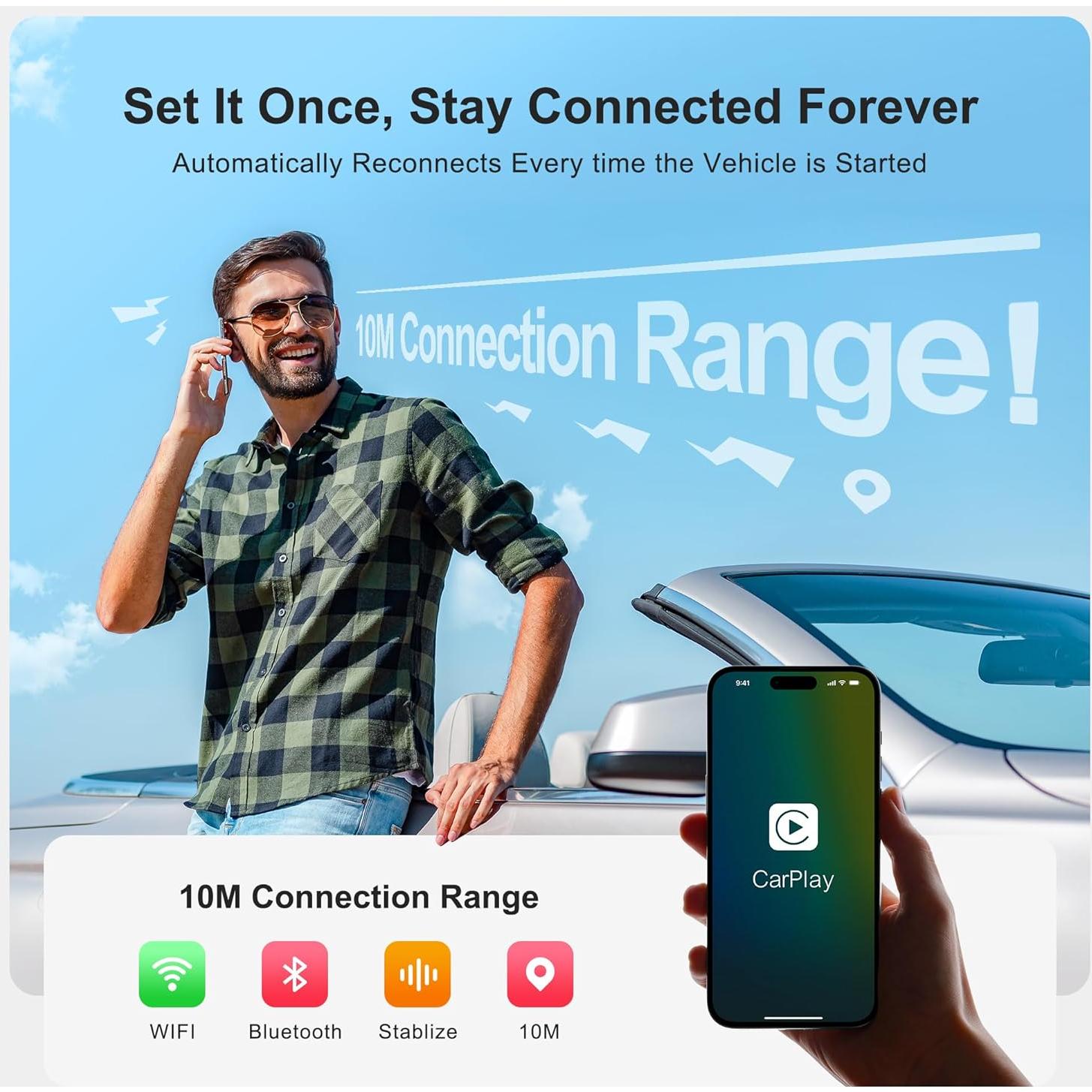 Adaptador Inalámbrico CarPlay FAIMEE T11 4GB RAM 32GB ROM