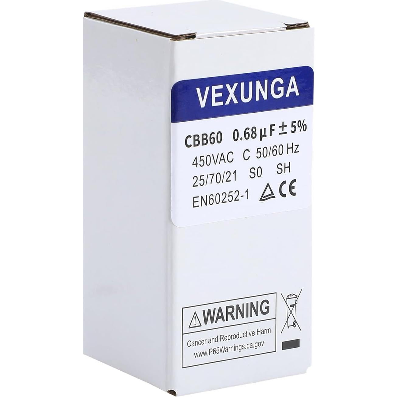 Capacitor de Funcionamiento VEXUNGA CBB60 0.68uF 450V CA