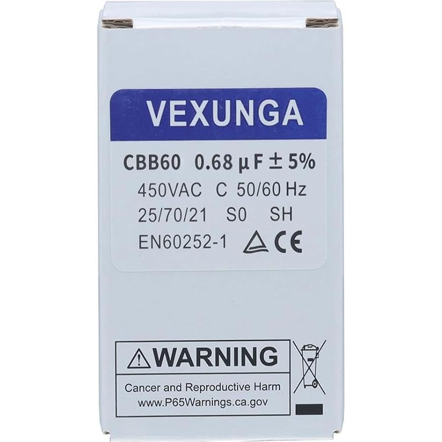 Capacitor de Funcionamiento VEXUNGA CBB60 0.68uF 450V CA
