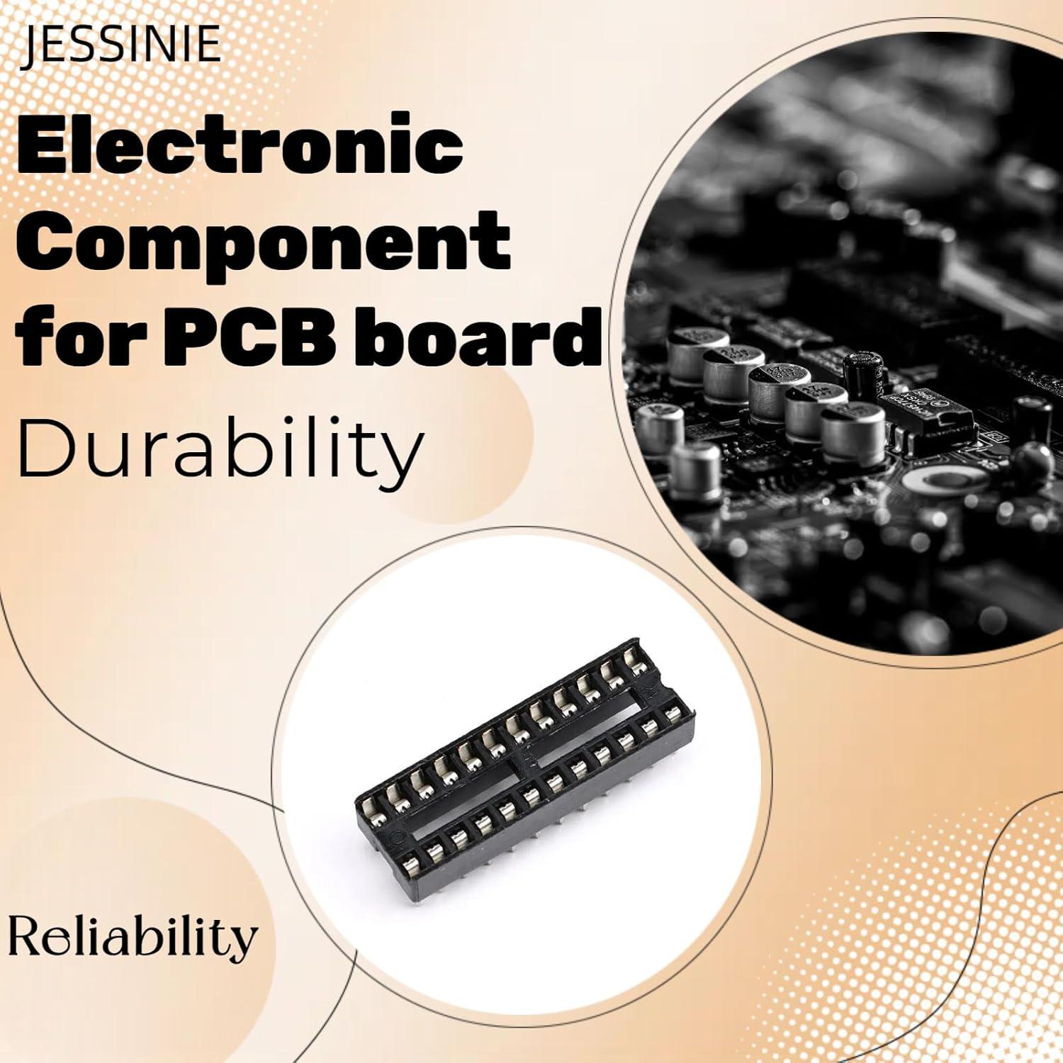 Adaptador Zócalo IC DIP 24 Pines JESSINIE 8 Piezas 2.54mm