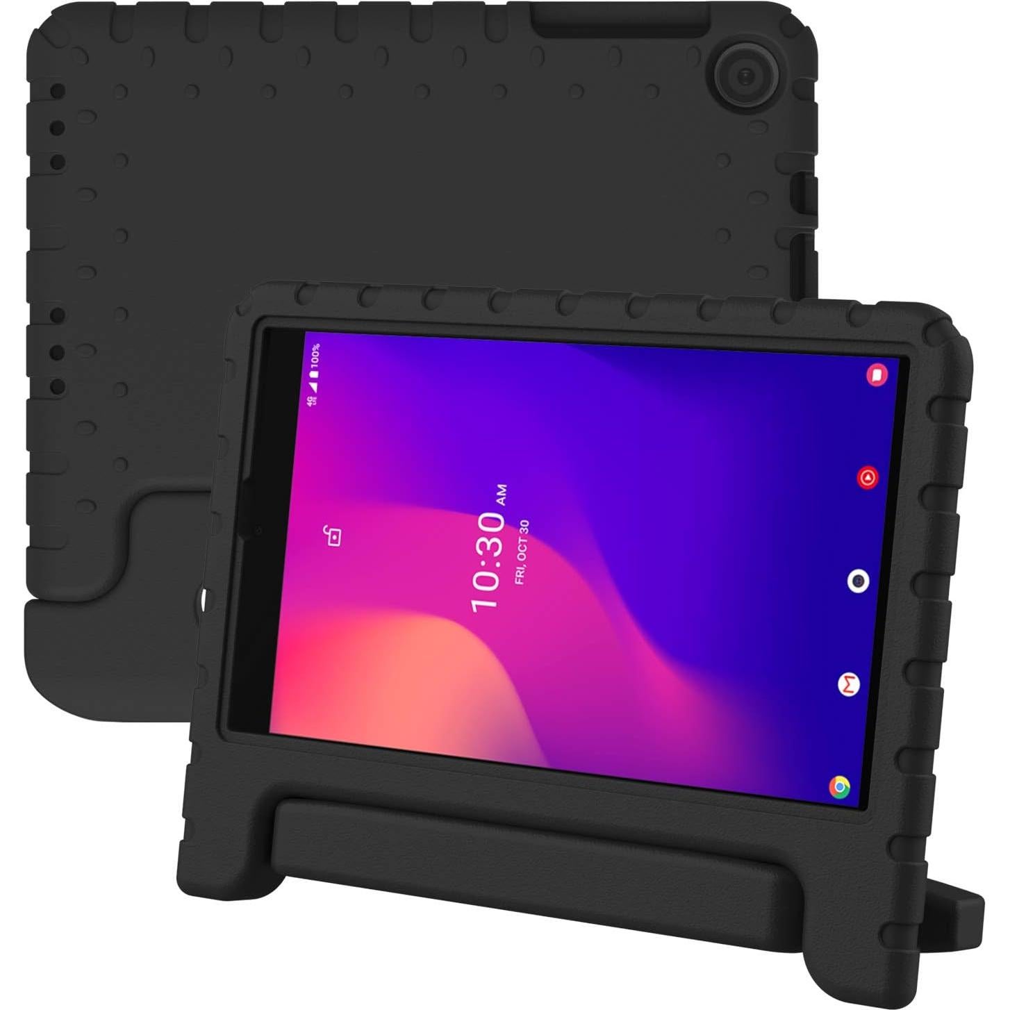 BMOUO Kids Case for Alcatel Joy Tab 2 8 inch 2020, Alcatel Joy Tab 2 Case, Shockproof Kids Friendly Convertible Handle Stand Case for Metroby t-Mobile Alcatel Joy Tab 2 8" Tablet Model: 9032Z - Black