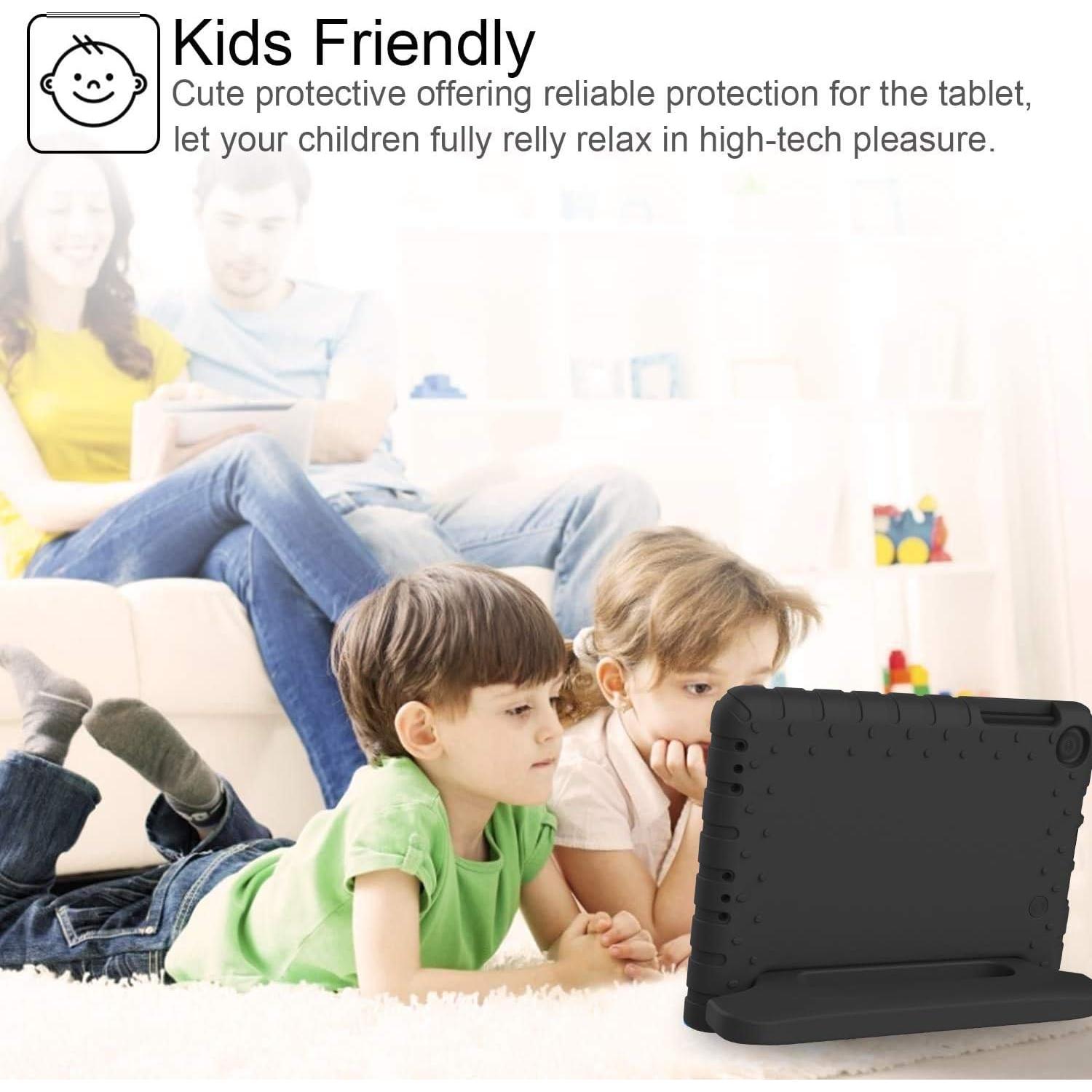 BMOUO Kids Case for Alcatel Joy Tab 2 8 inch 2020, Alcatel Joy Tab 2 Case, Shockproof Kids Friendly Convertible Handle Stand Case for Metroby t-Mobile Alcatel Joy Tab 2 8" Tablet Model: 9032Z - Black