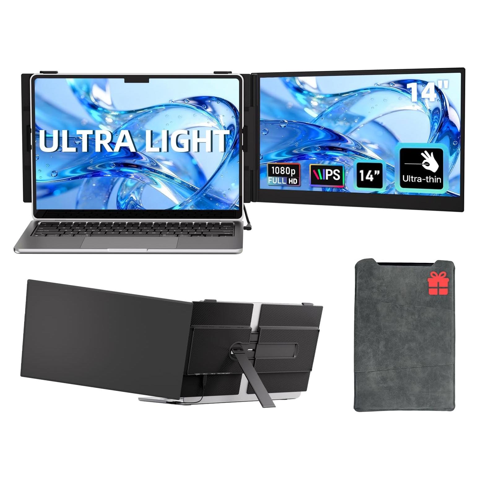Extensor de Pantalla Portátil DZVW 14" 1080P FHD Ultra Ligero