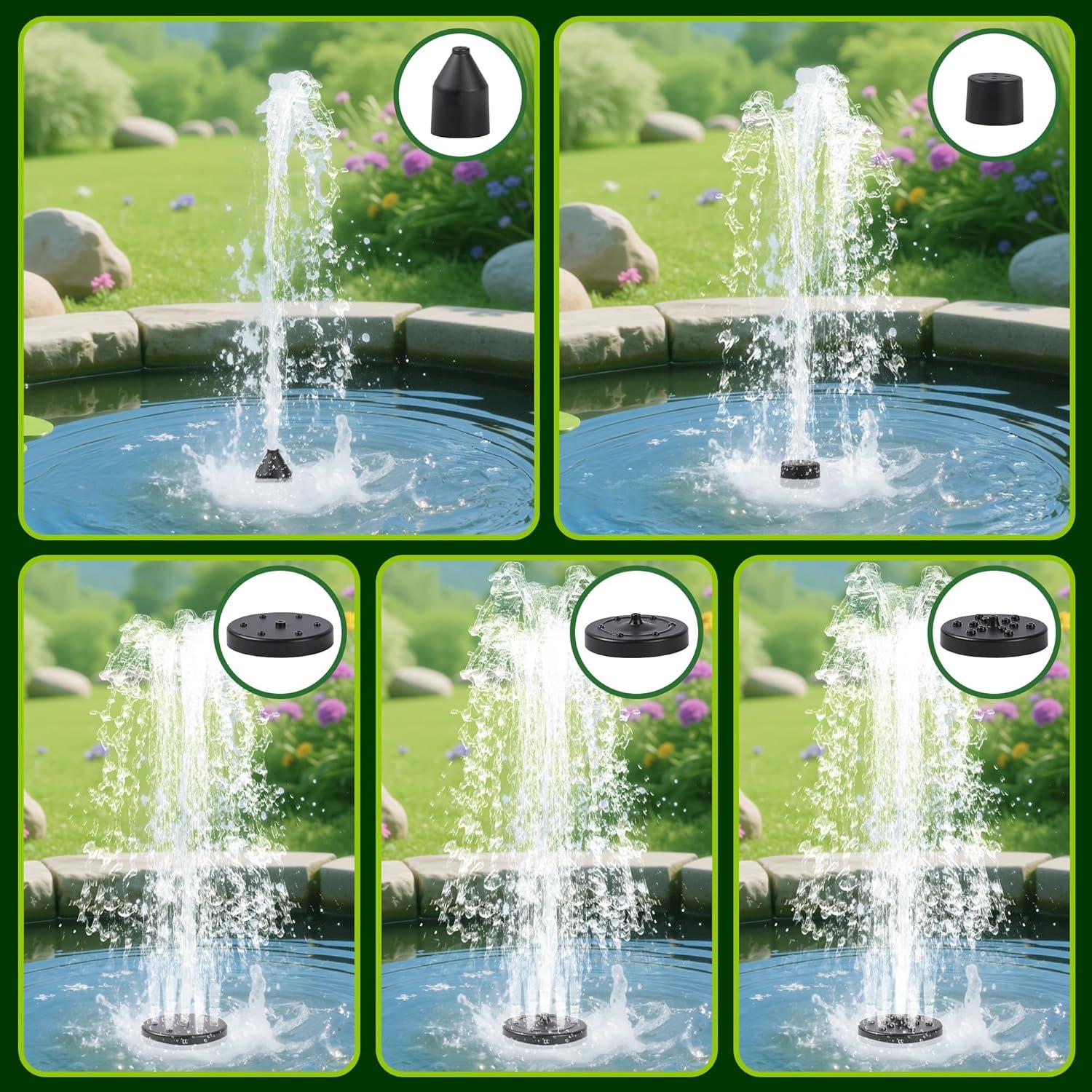 Fuente de Agua Solar 2.5W LAWOO para Jardín y Baño de Aves