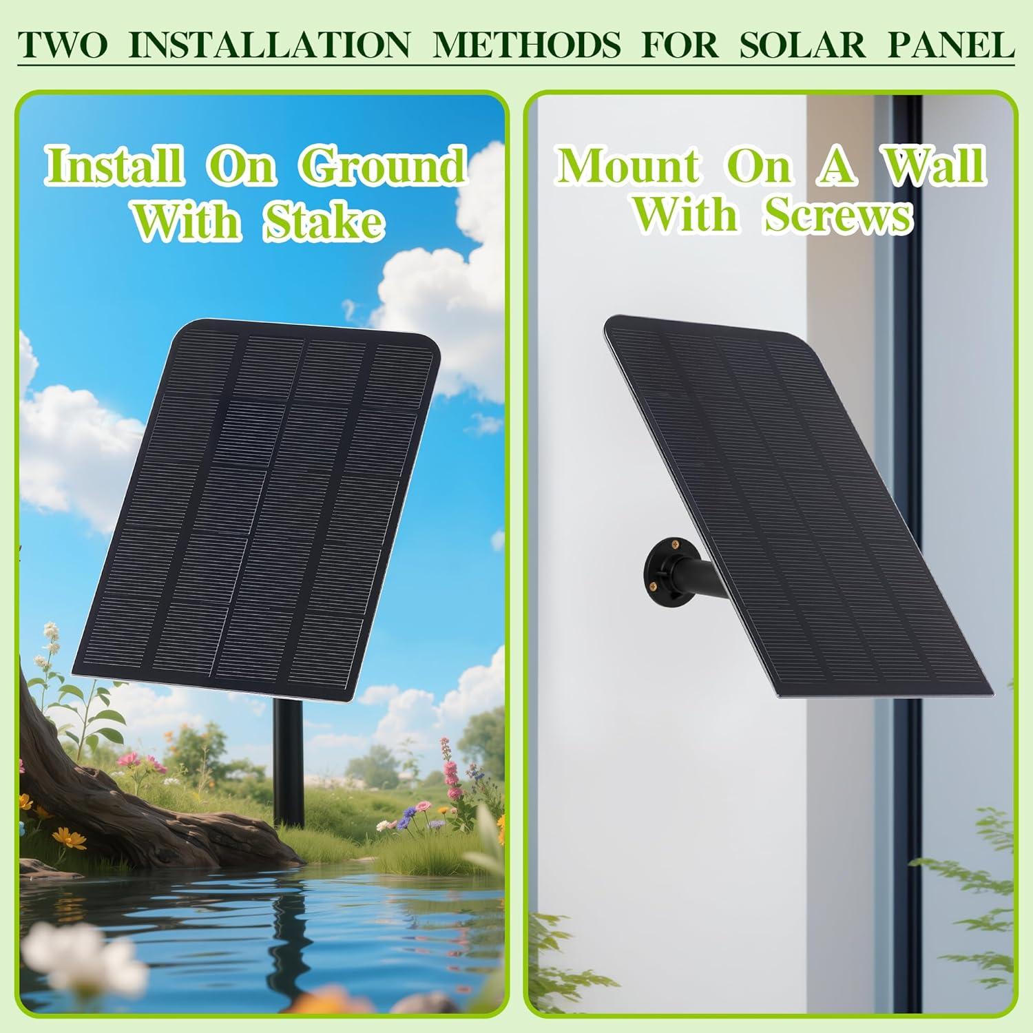 Fuente de Agua Solar 2.5W LAWOO para Jardín y Baño de Aves