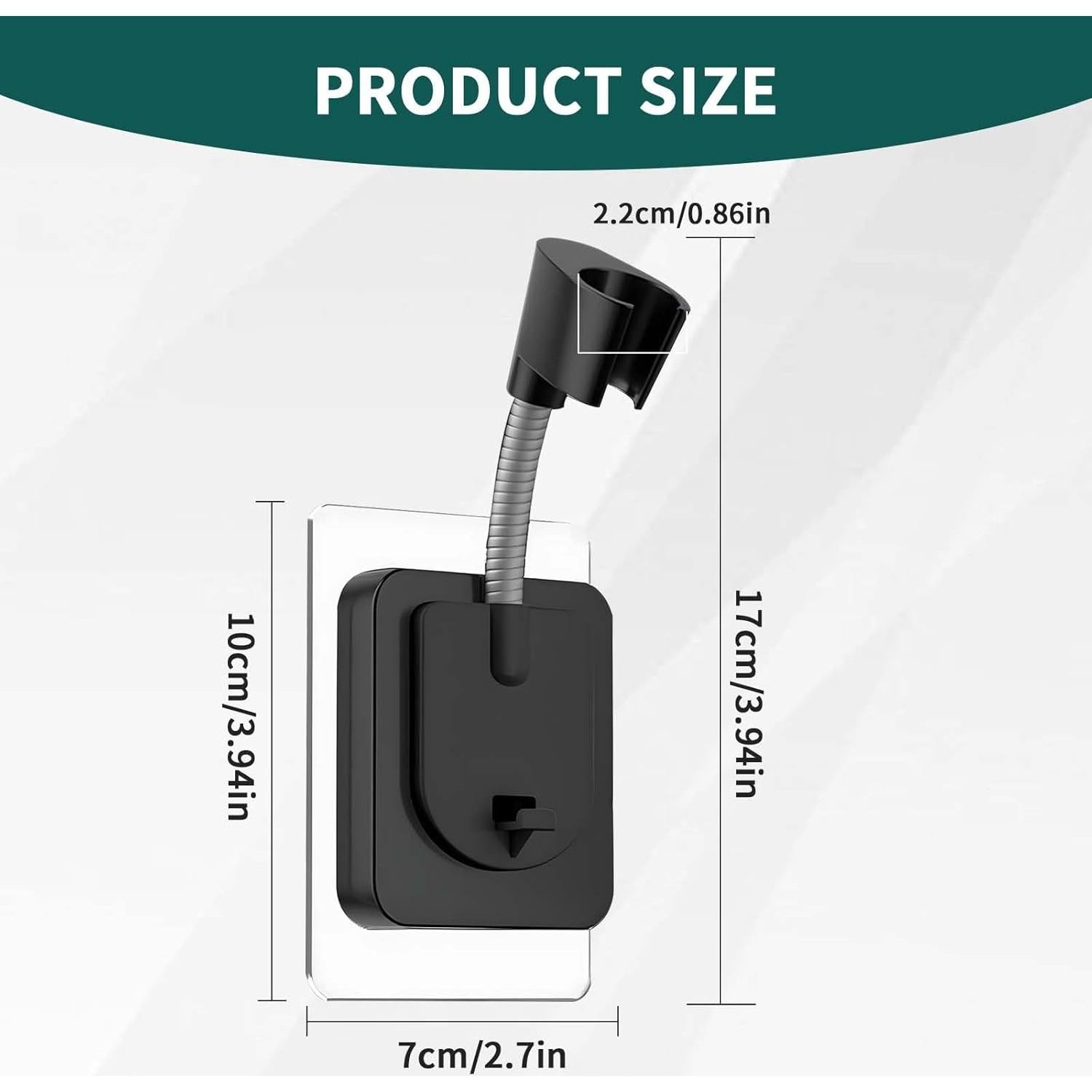 Soporte de Ducha Ajustable 360° Jigspsyzh Montaje en Pared