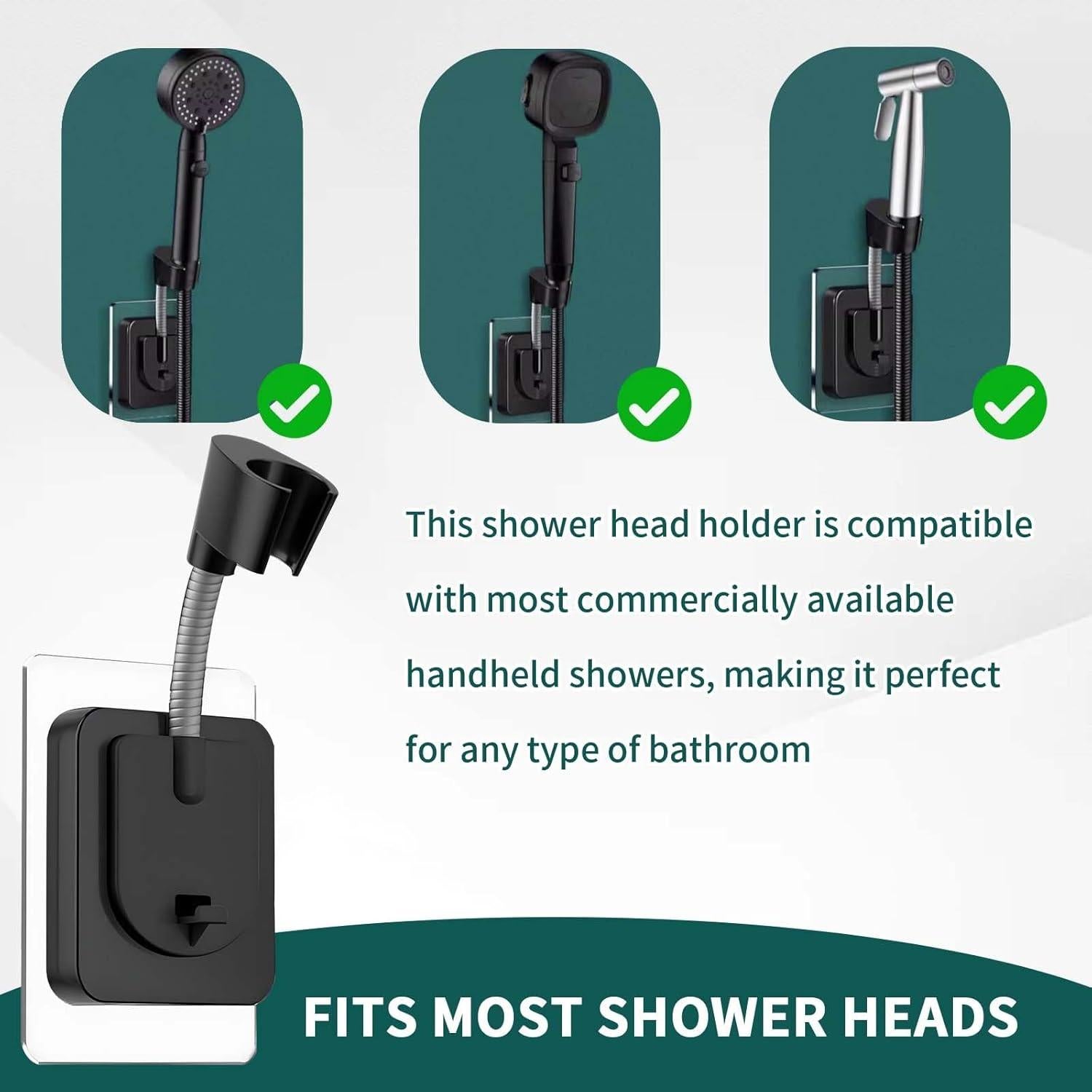 Soporte de Ducha Ajustable 360° Jigspsyzh Montaje en Pared