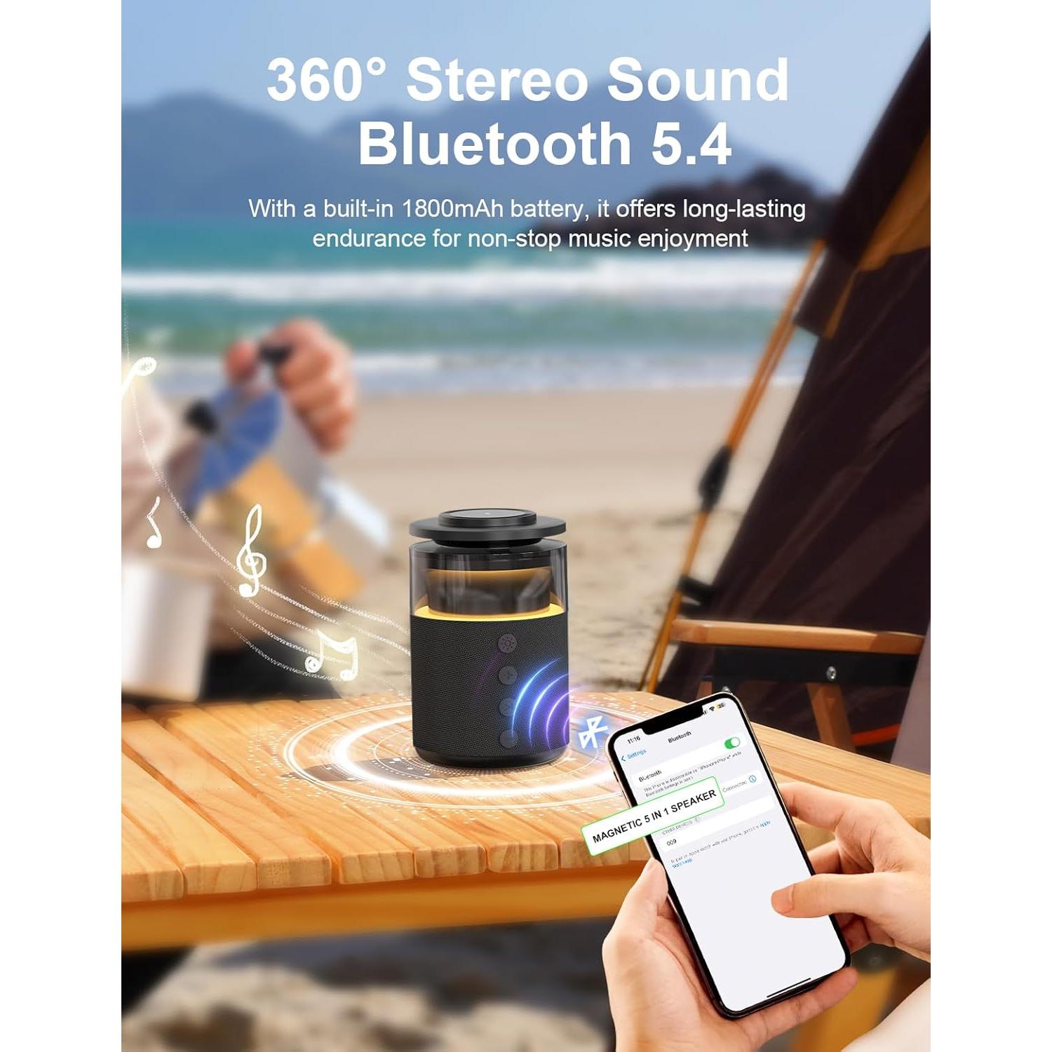 Estación de Carga Inalámbrica 5-en-1 BlKE Max con Altavoz y Luz