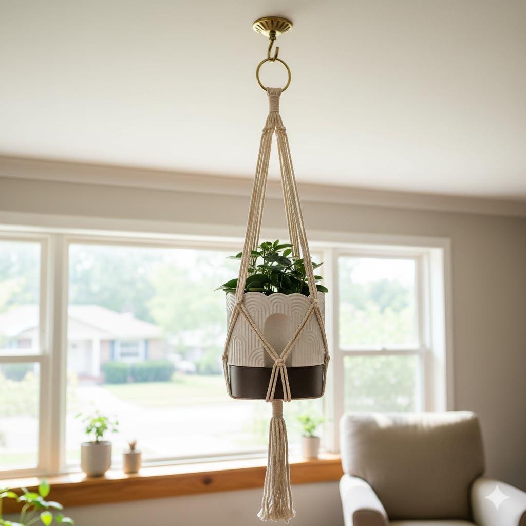 Maceta Autorriego Nihow 15 cm Cerámica Beige y Marrón