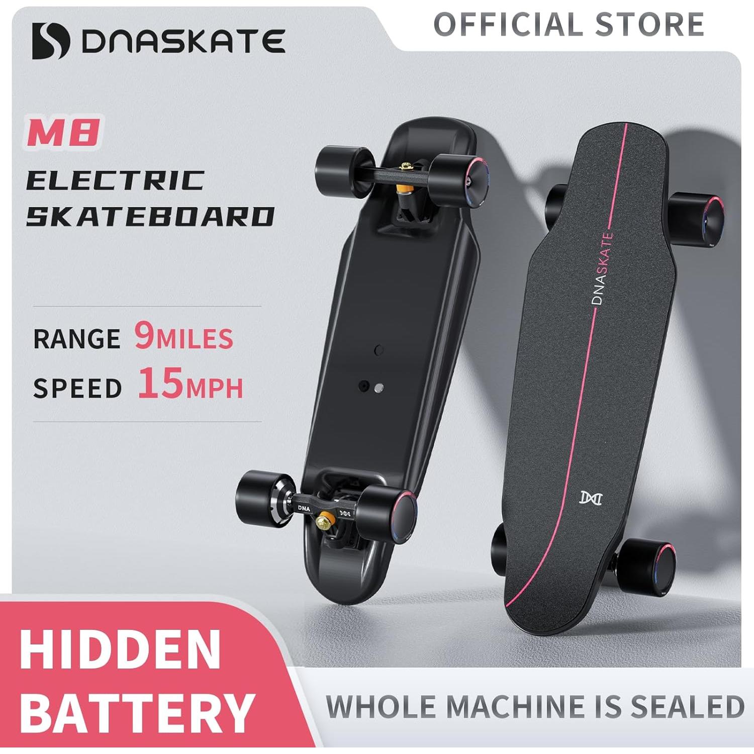 Patineta Eléctrica DNASKATE M8 400W 24Km/h 15Km Rango