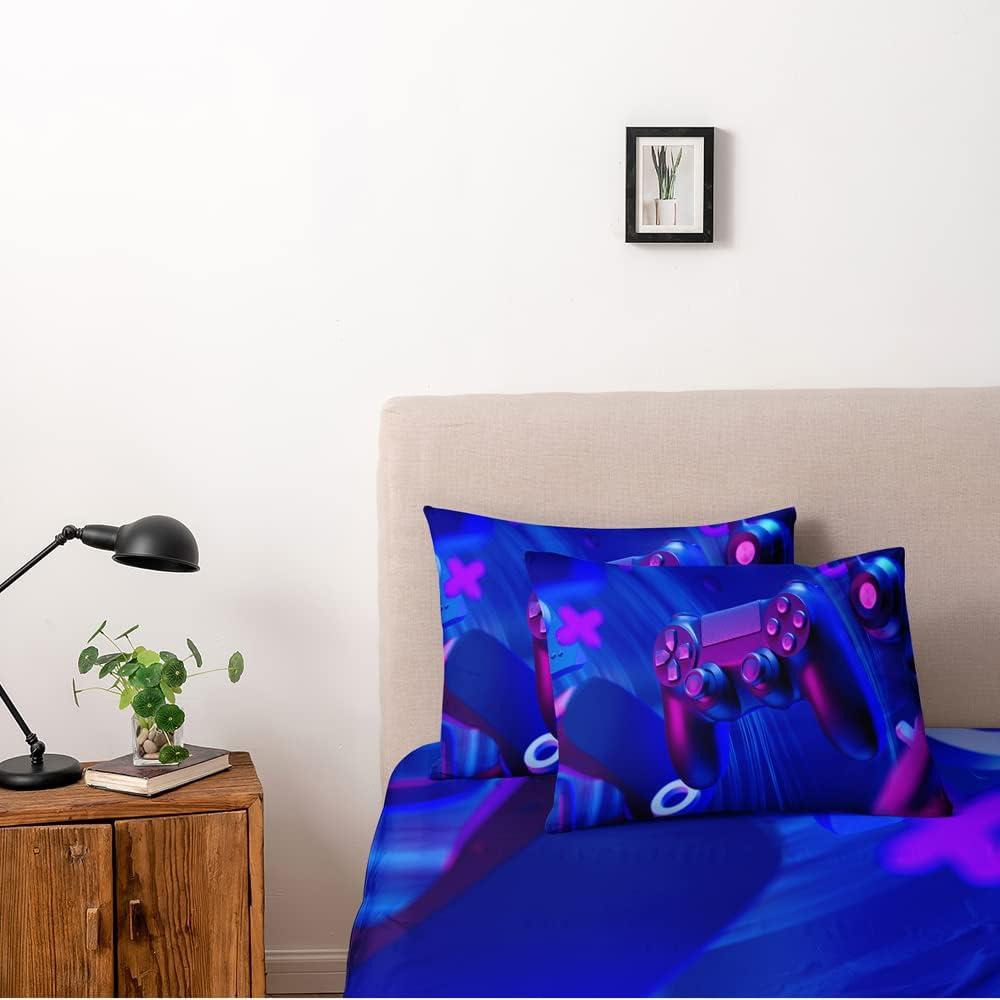 Juego de Funda de Edredón Twin Holiyjog Controlador de Juego 3D