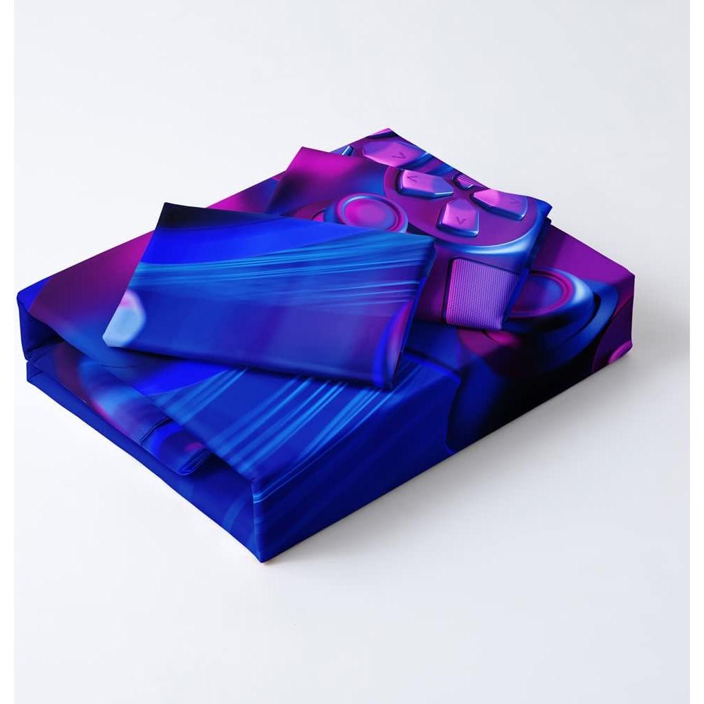 Juego de Funda de Edredón Twin Holiyjog Controlador de Juego 3D