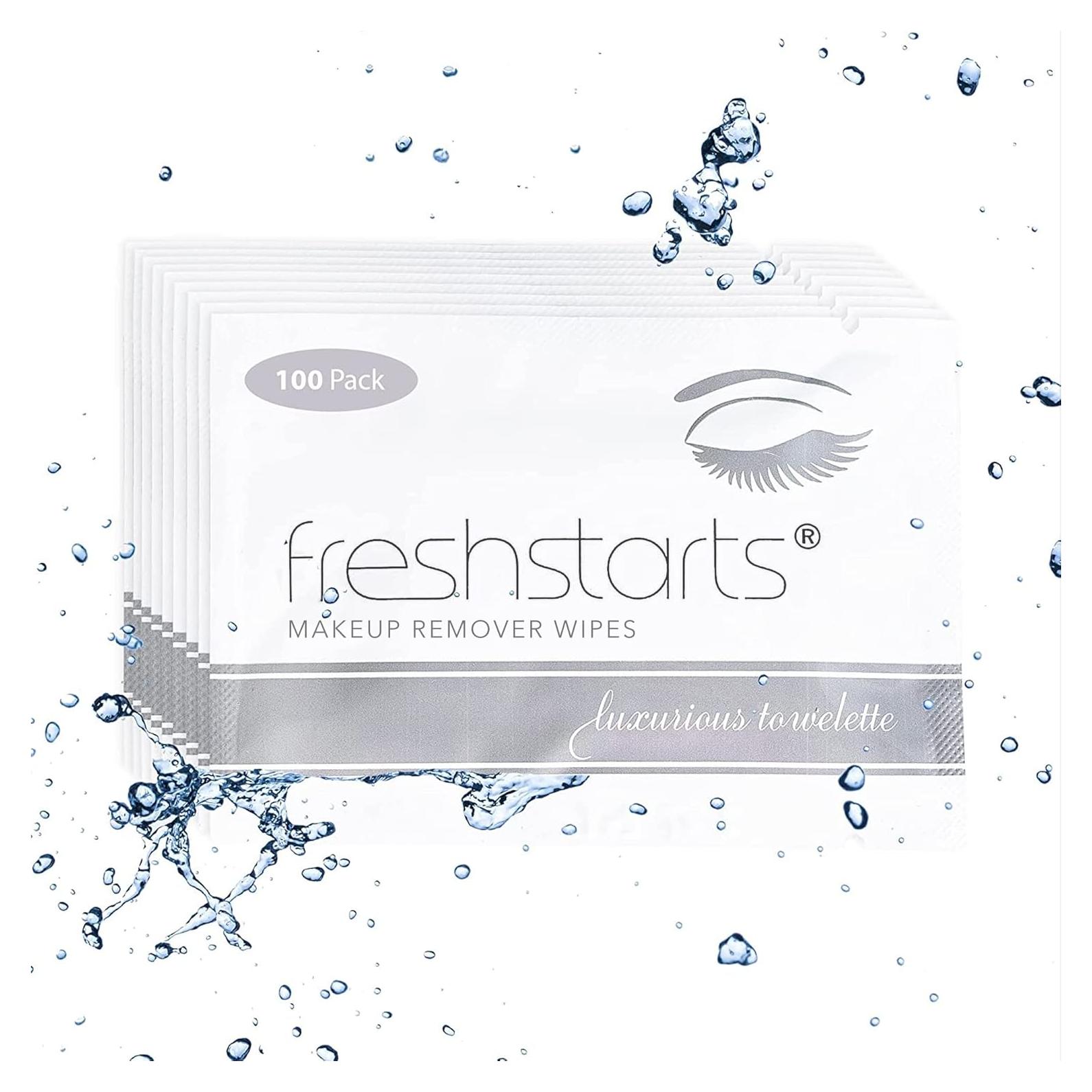 Toallitas desmaquillantes desechables Freshstarts 100 unidades gris