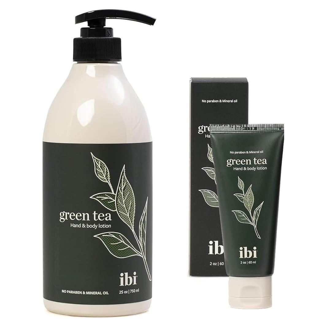 Loción Hidratante IBI de Té Verde 60 mL y 750 mL para Manos y Cuerpo