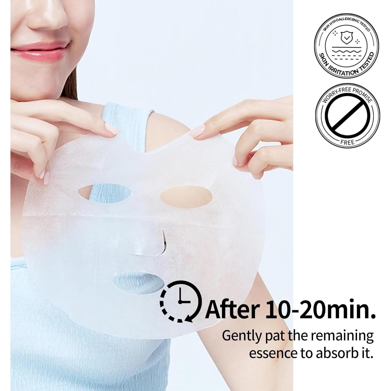 BRING GREEN TEA TREE CICA FRESH MASK (10 Count) | Daily Skincare Routine, Vegan Facial Mask Sheet for Calming, Moisturizing, Refreshing