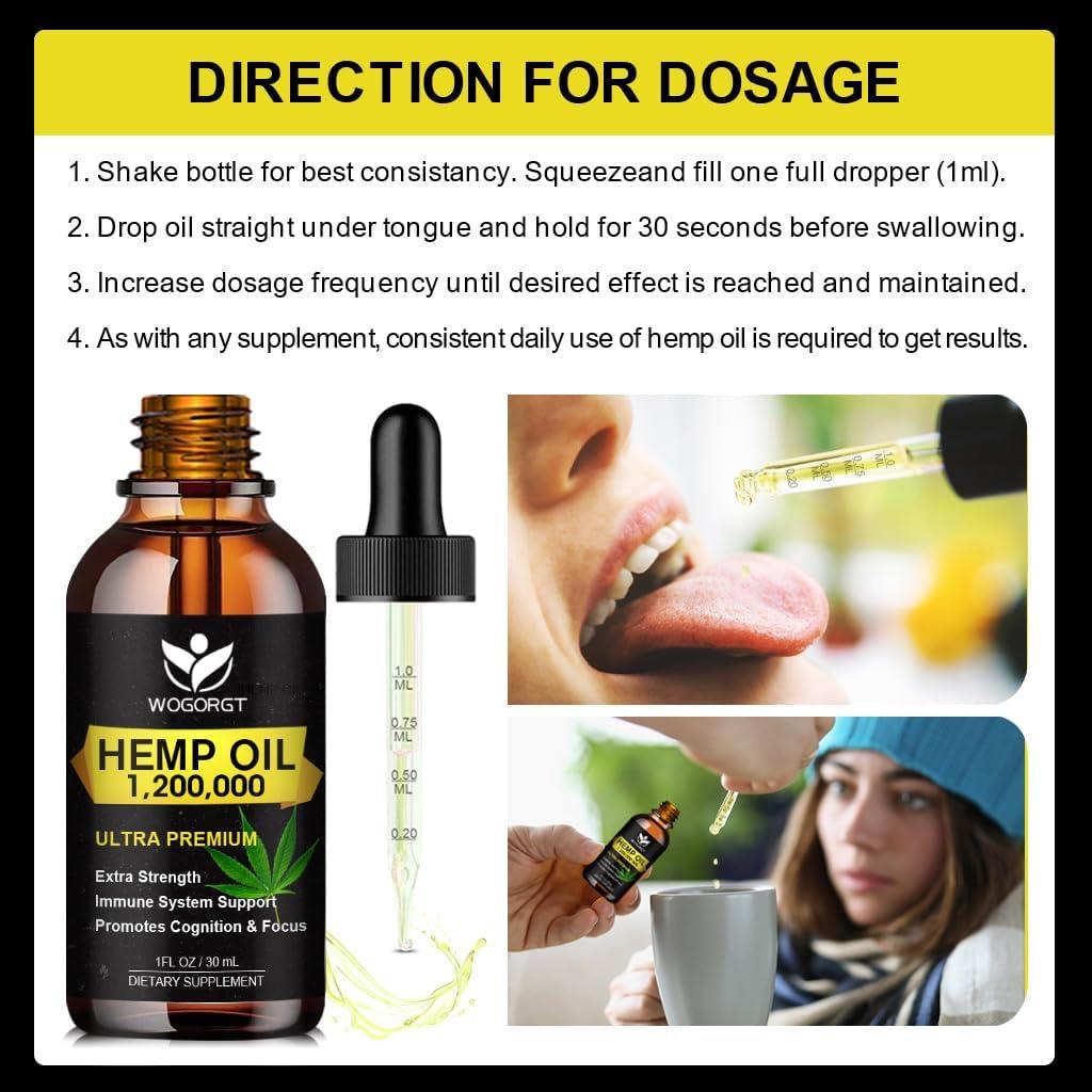 Aceite de Cañamo Orgánico WOGORGT 30mL - Paquete de 2