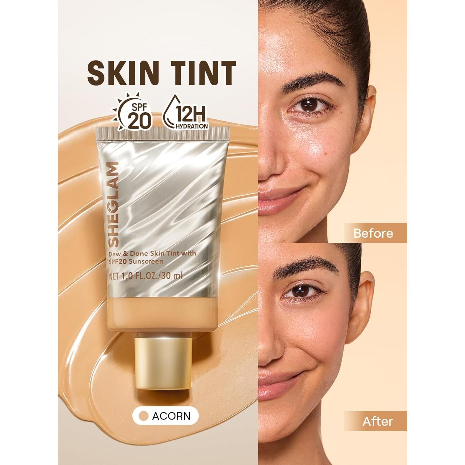 SHEGLAM Tinte de Piel Dew & Done Acorn SPF20 49.6g