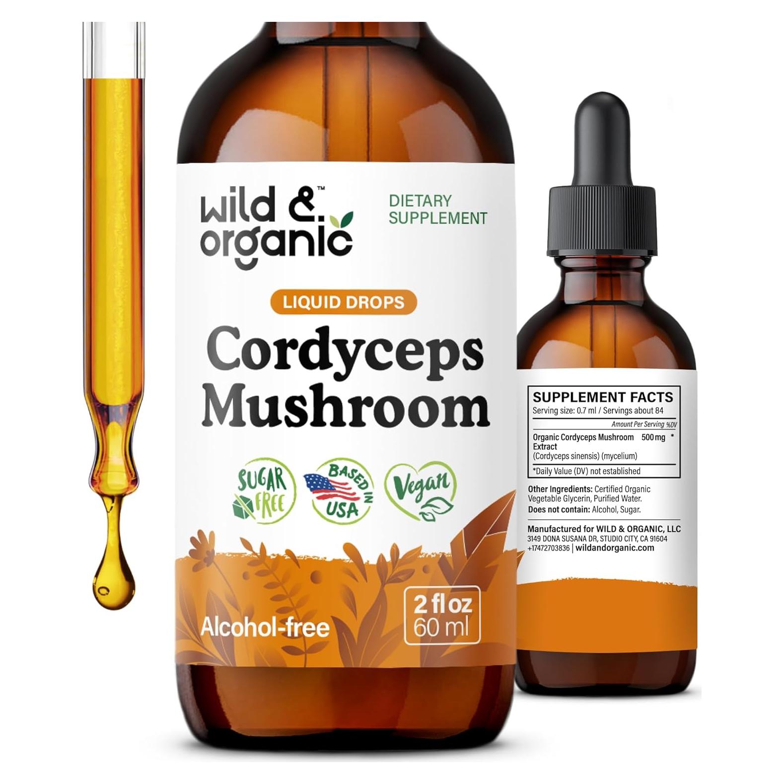 Extracto de Hongo Cordyceps Silvestre Wild & Organic 59 ml