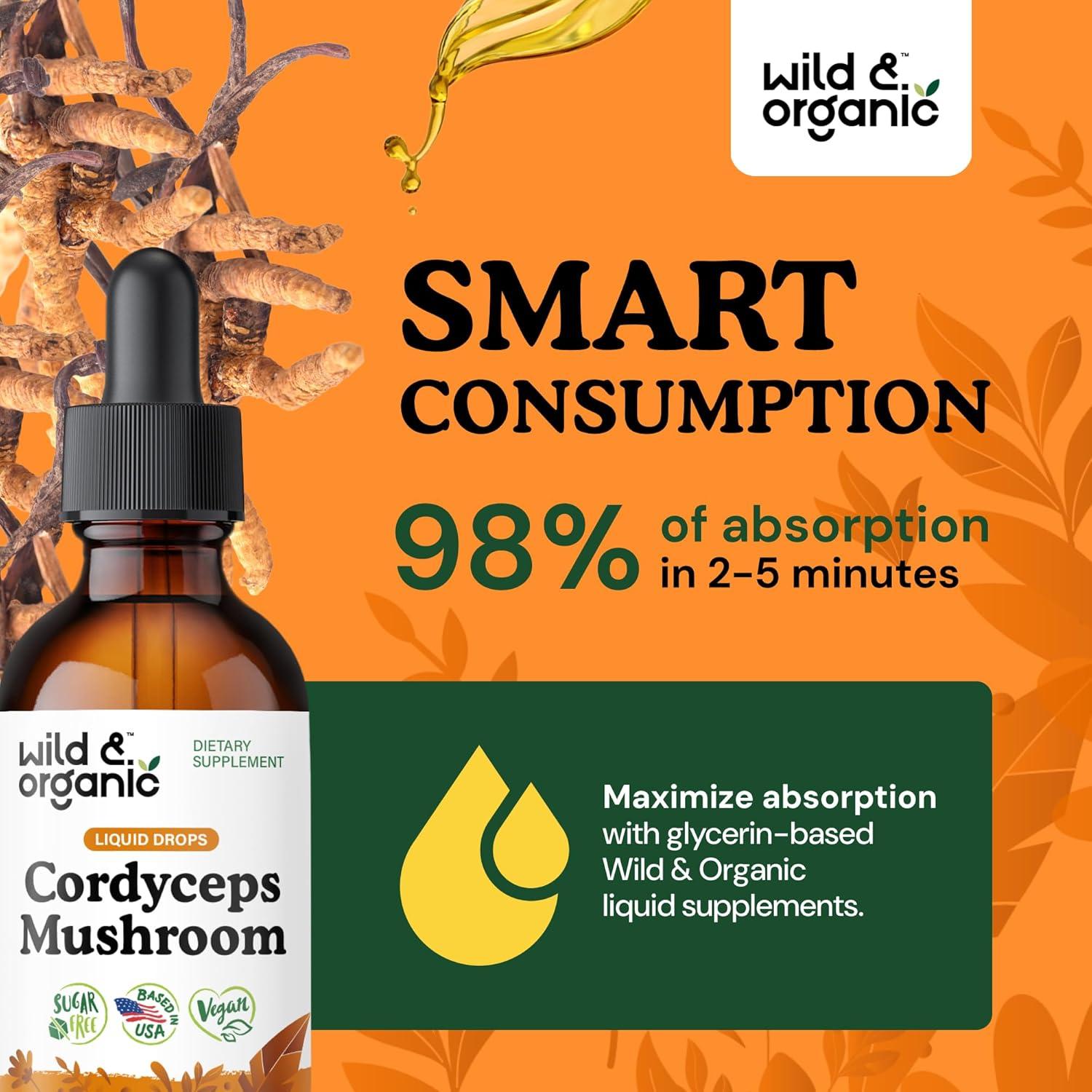 Extracto de Hongo Cordyceps Silvestre Wild & Organic 59 ml