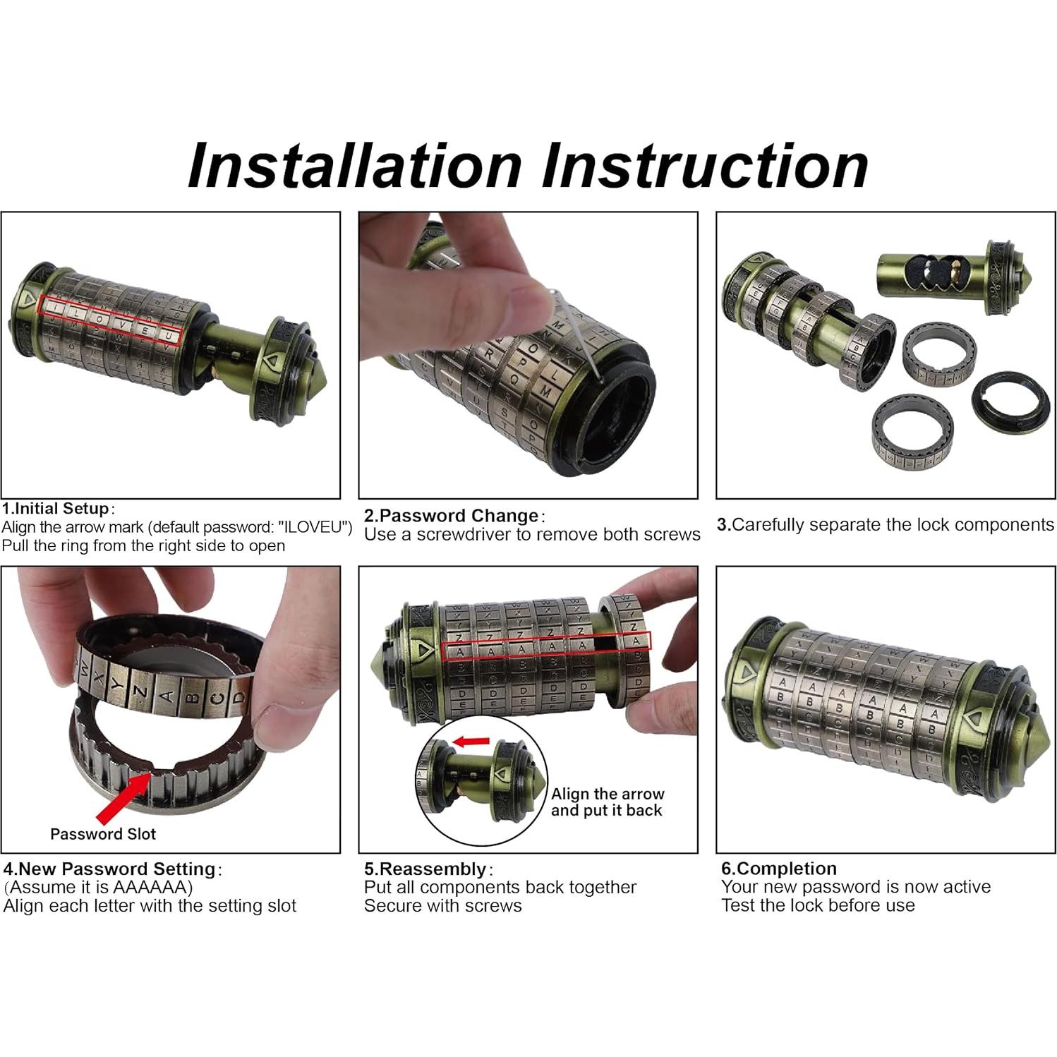 Cryptex Yofit Código Da Vinci Mini Caja Rompecabezas 15cm