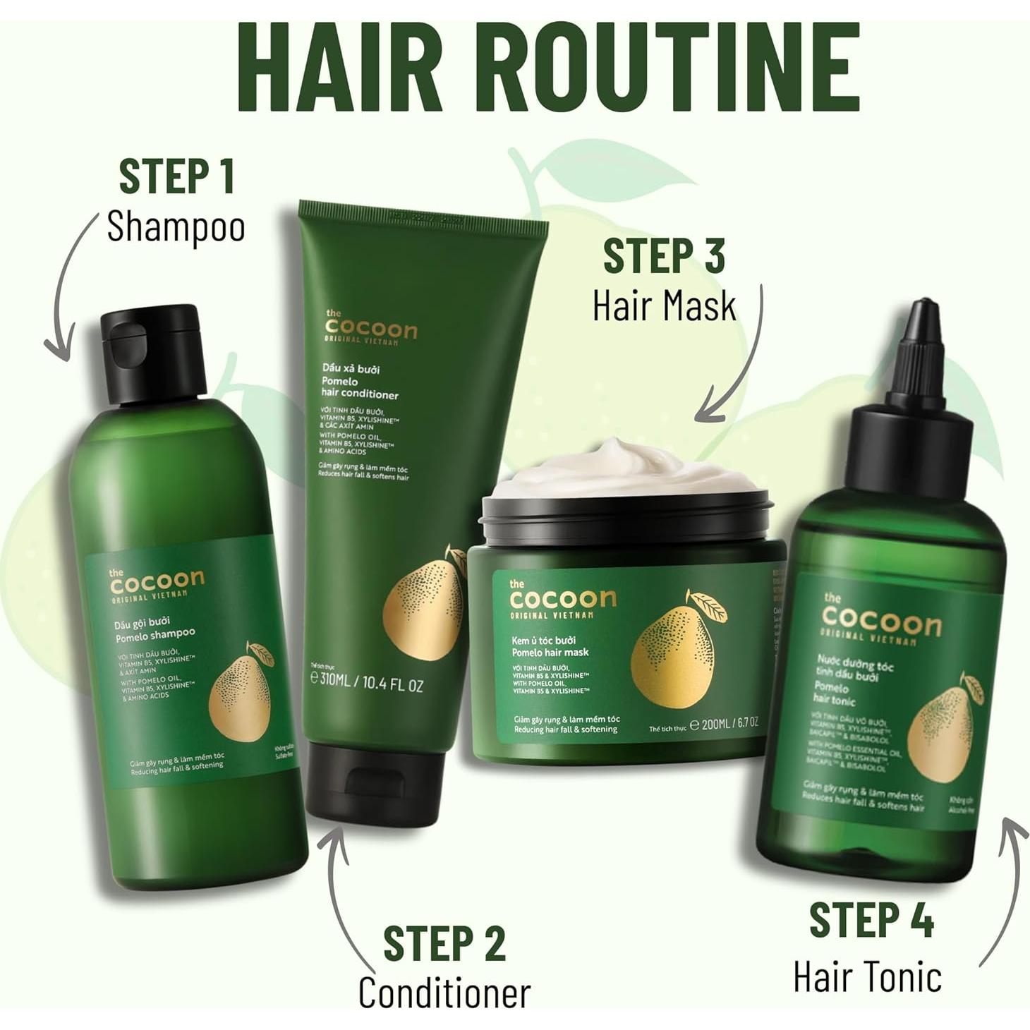 Set de Reparación Capilar Cocoon - Tónico, Champú, Acondicionador y Mascarilla