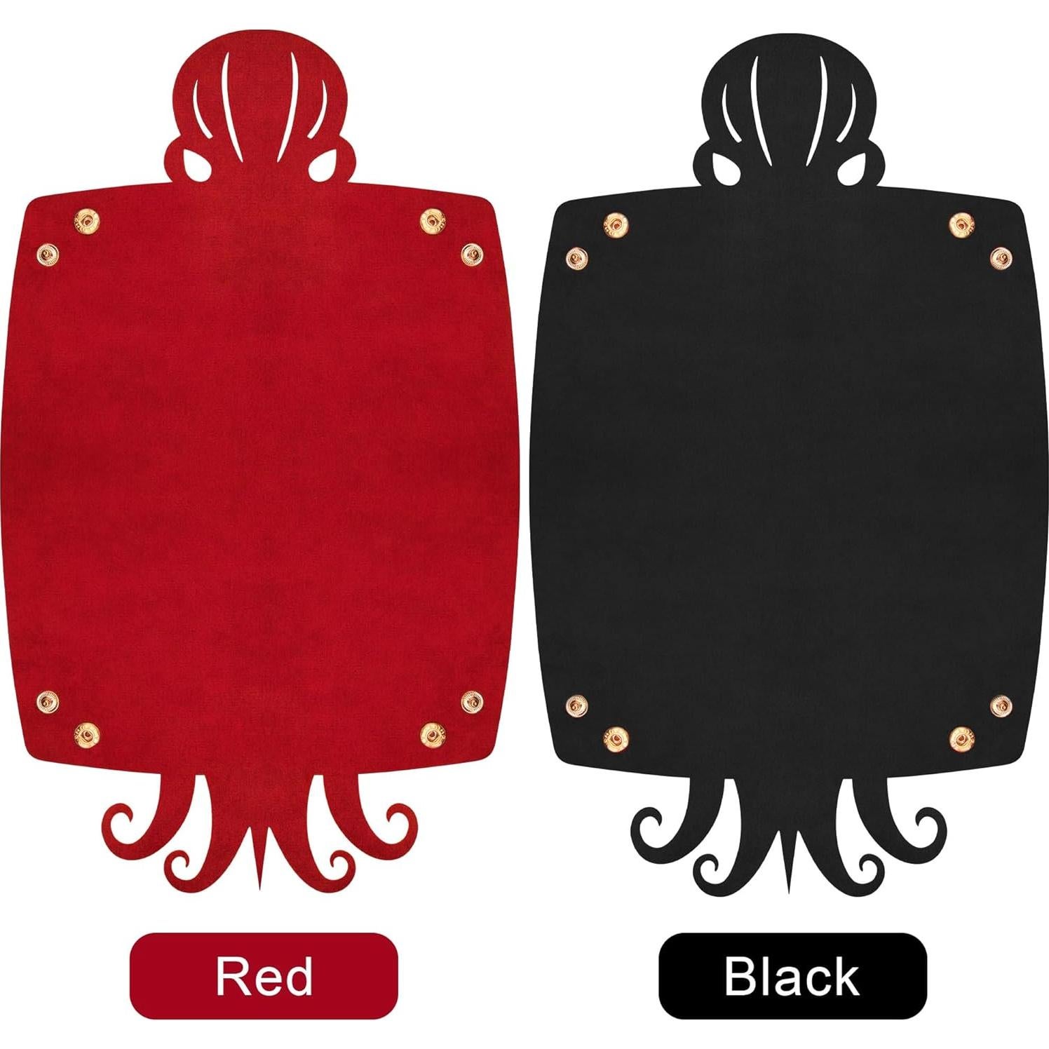 Bandeja de Dados SIQUK Pulpo 2 Piezas PU Negro Rojo